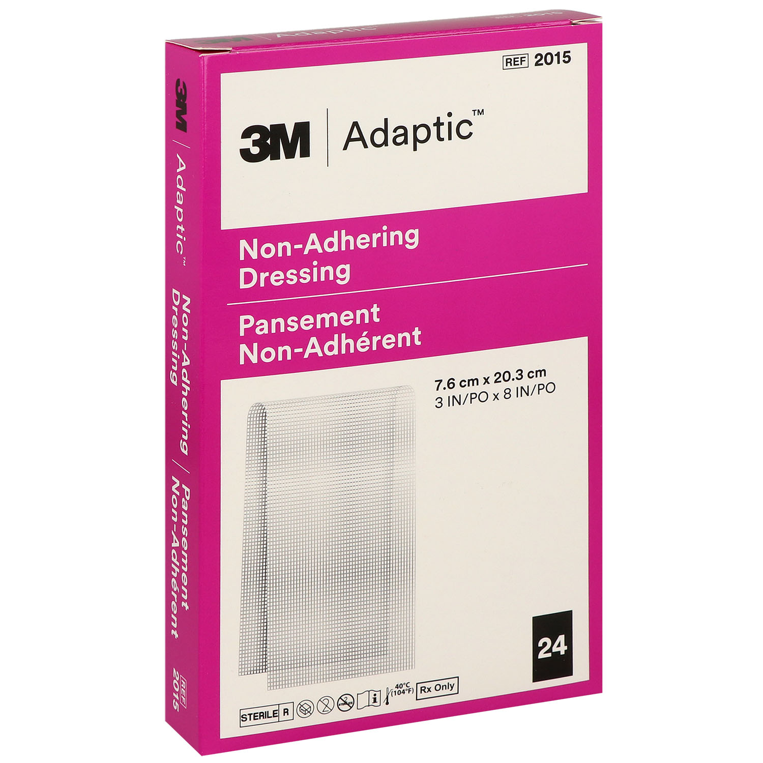 3M Adaptic 7.6 x 20.3 cm - 24 St.