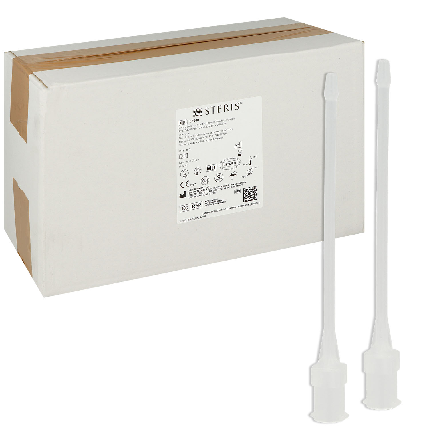 Einmal-Knopfkanülen aus Kunststoff 0.8 x 60 x 70 mm