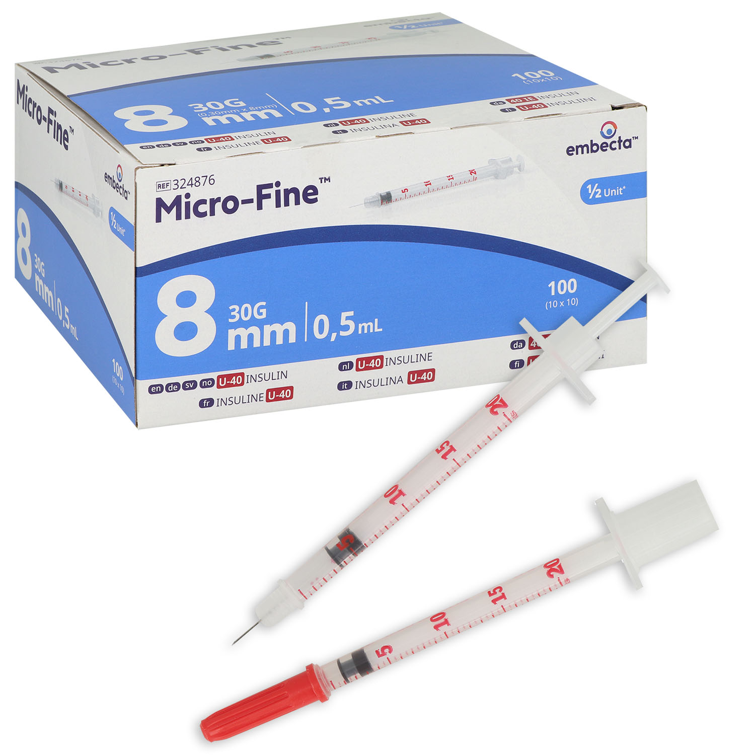 Micro-Fine Insulinspritzen mit Kanüle