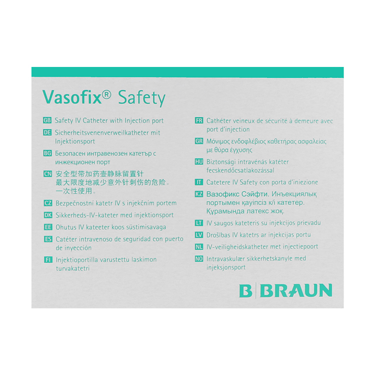 Vasofix Safety, Sicherheitsvenenverweilkanüle mit Zuspritzport