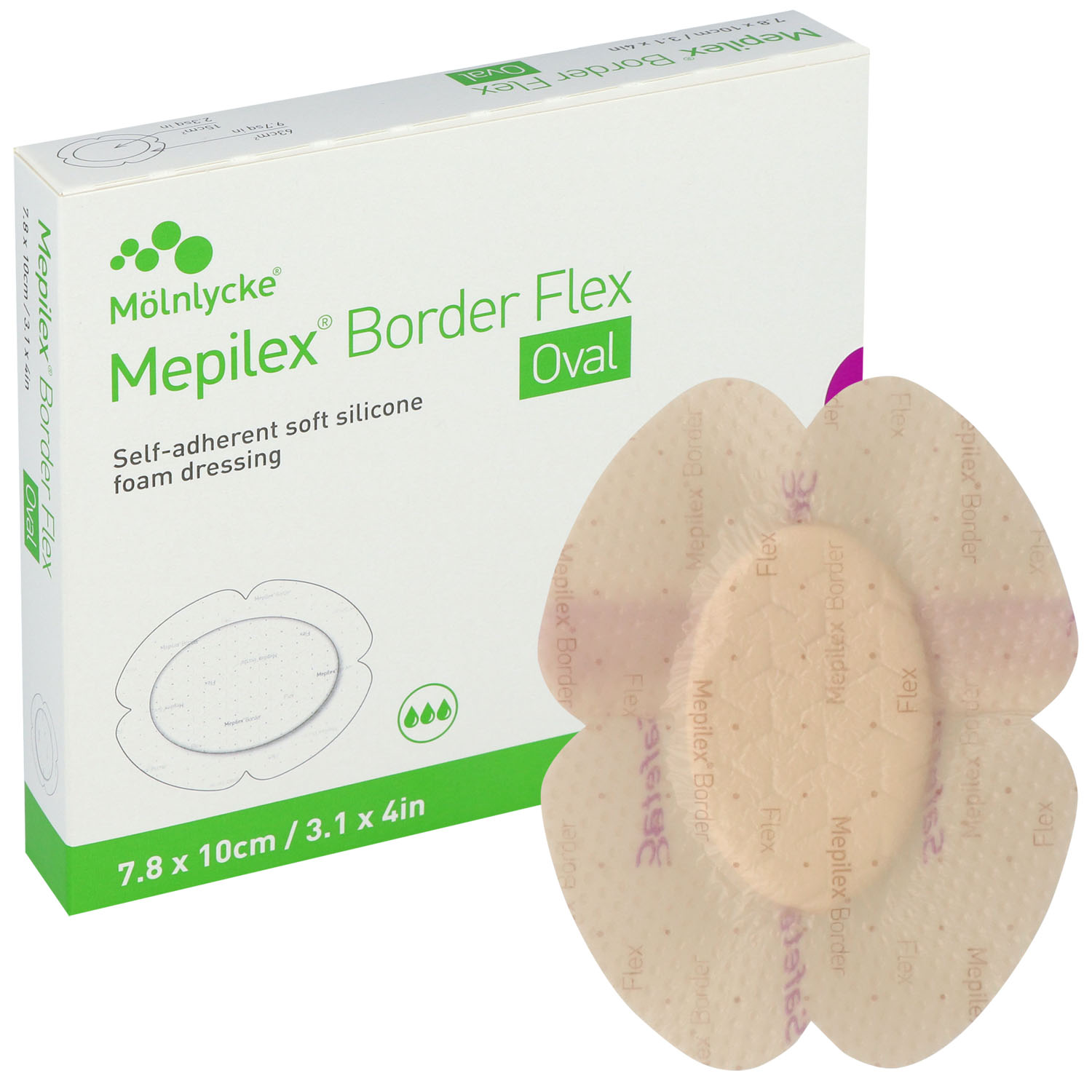 Mepilex Border Flex Oval haftend Schaumverband Mepilex Border Flex Oval haftend Schaumverband