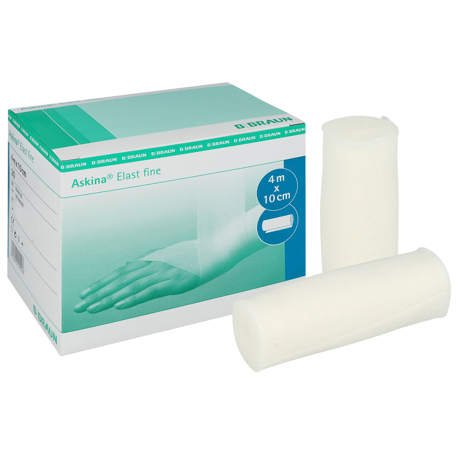 Askina Elast fine Mullbinde 4 m x 10 cm 20 St.