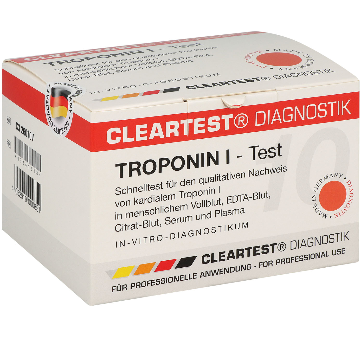 TROPONIN Infarkt Test Cleartest - 10 Stück