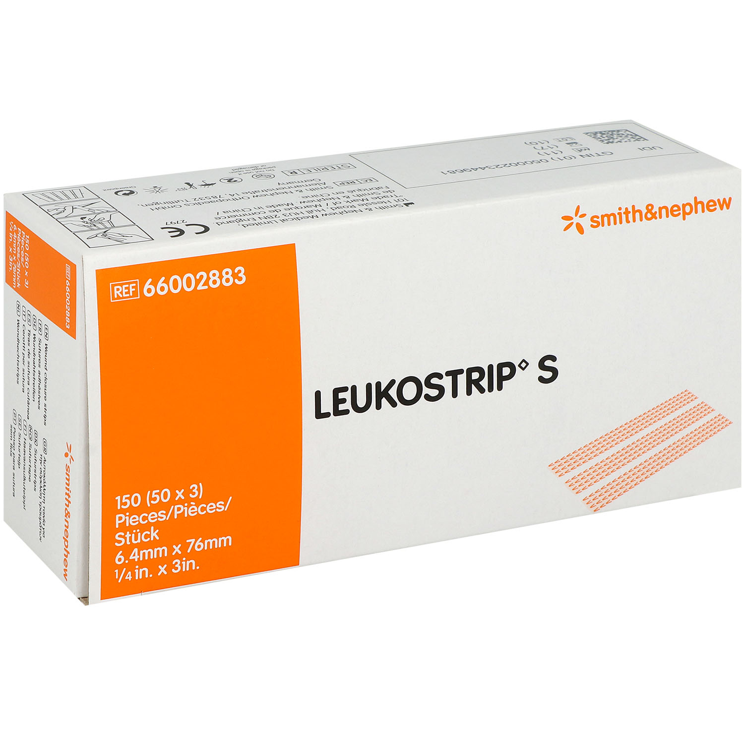 LEUKOSTRIP S Wundnahtstreifen steril 6.4 x 76 mm - 50 x 3 St.