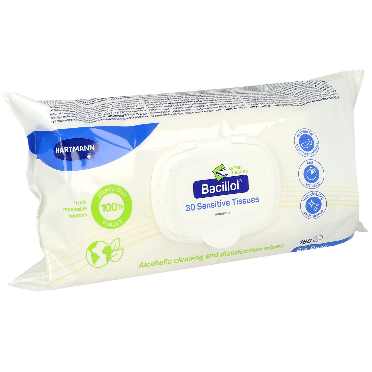 Bacillol 30 Sensitive Green Tissues BigPack - 160 Tücher