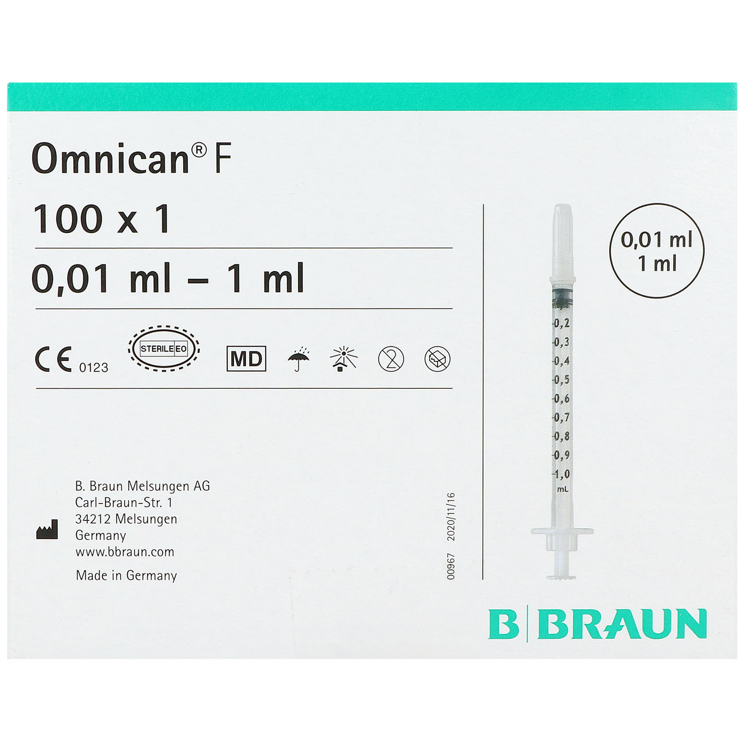 Omnican-F Feindosierungsspritzen Luer-Ansatz, mit Kanüle