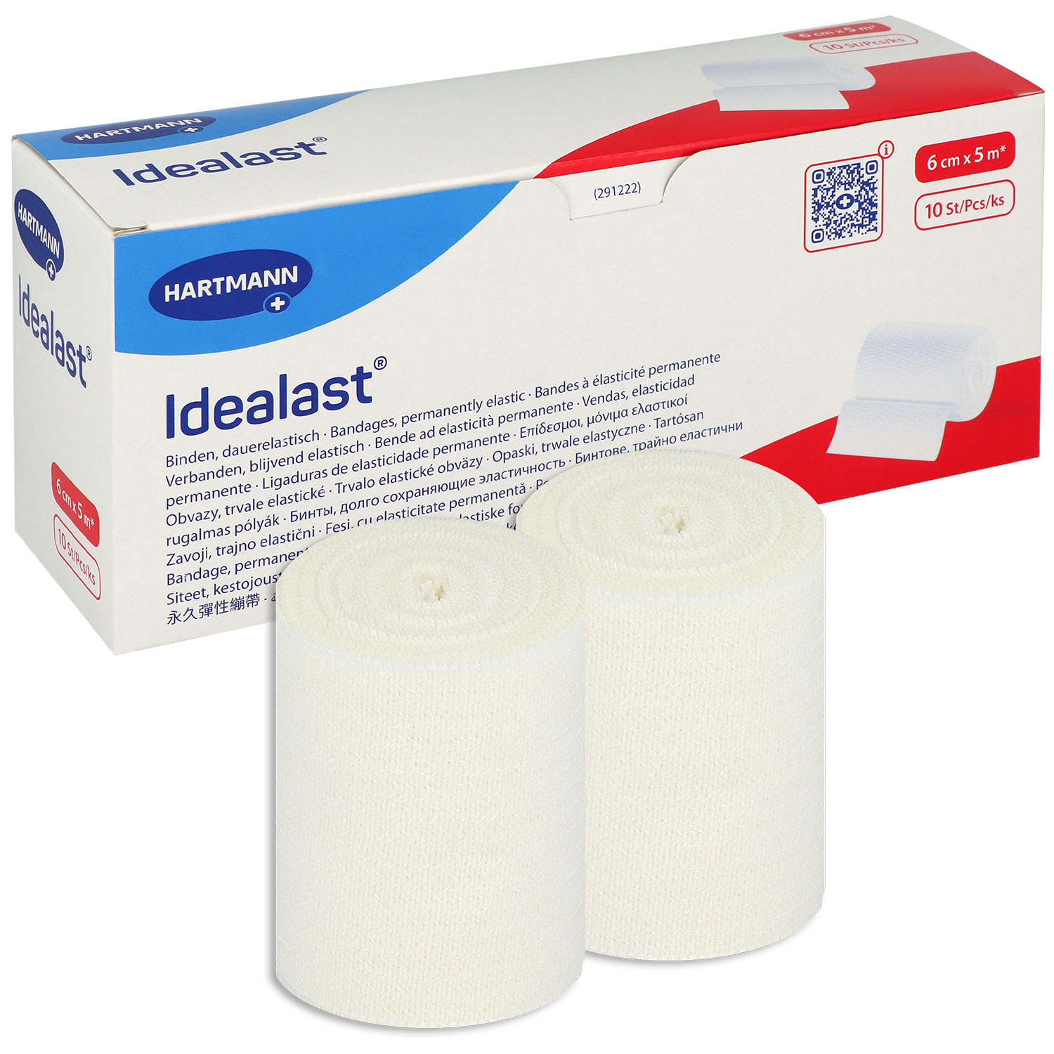 Idealast Binde 6 cm x 5 m - 10 Stück, weiß