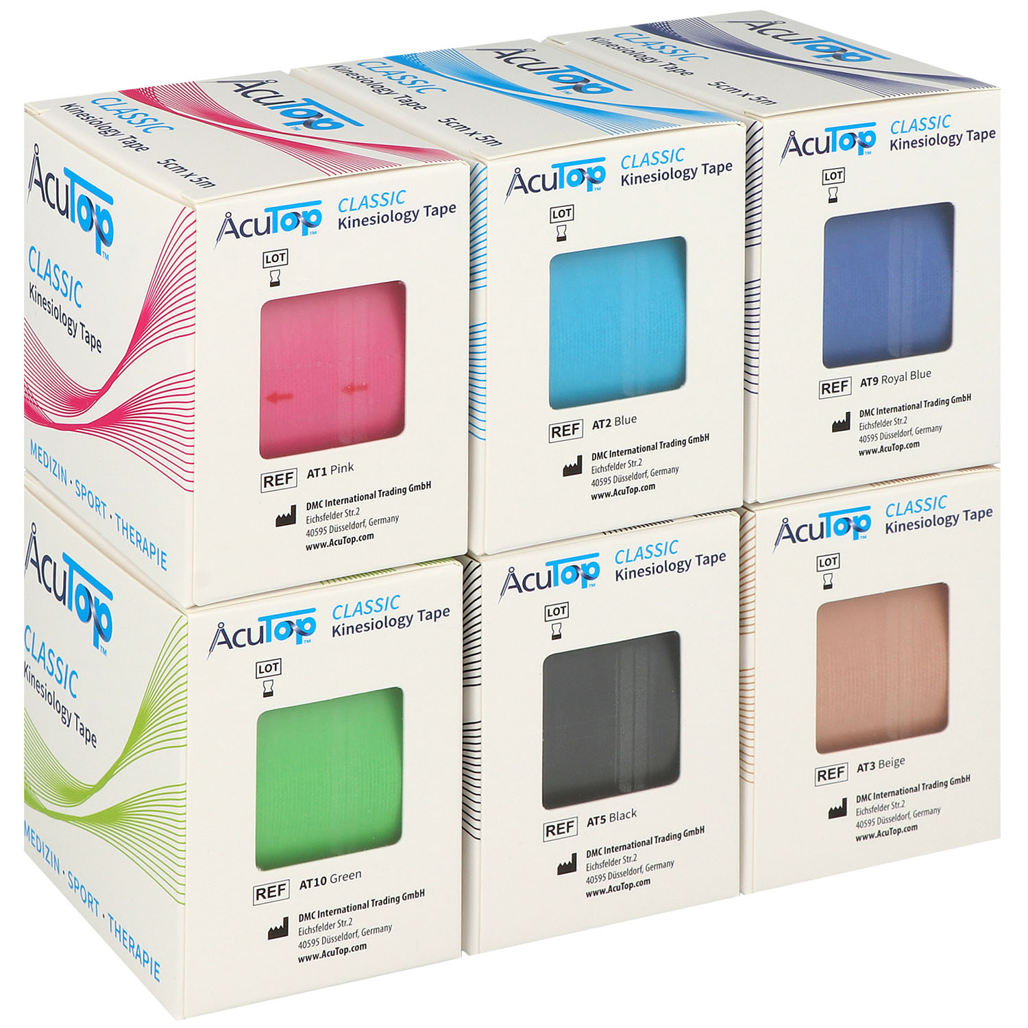 AcuTop Kinesiology Tape Classic 6er Set