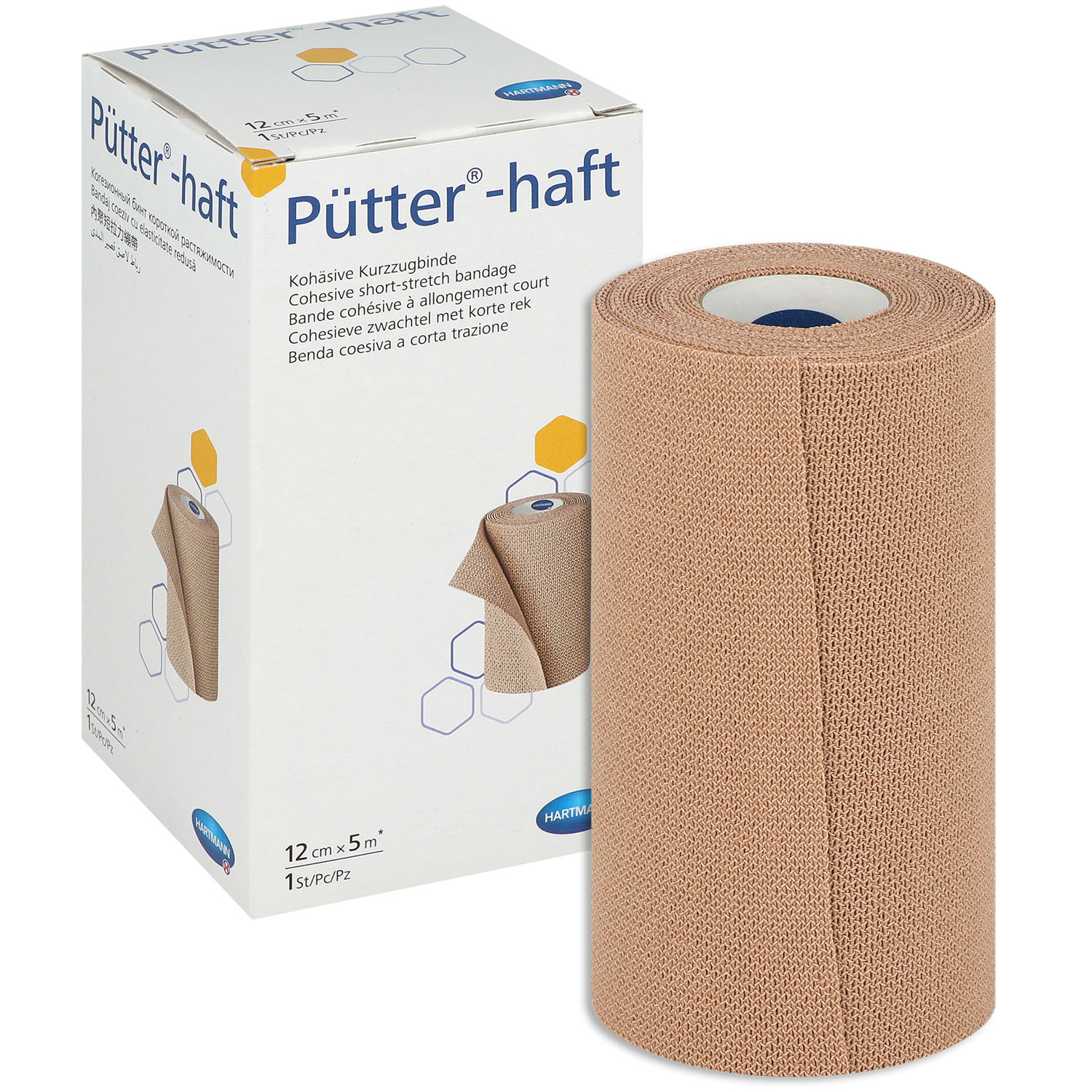 Pütter-haft Kohäsive Kurzzugbinde 12 cm x 5 m