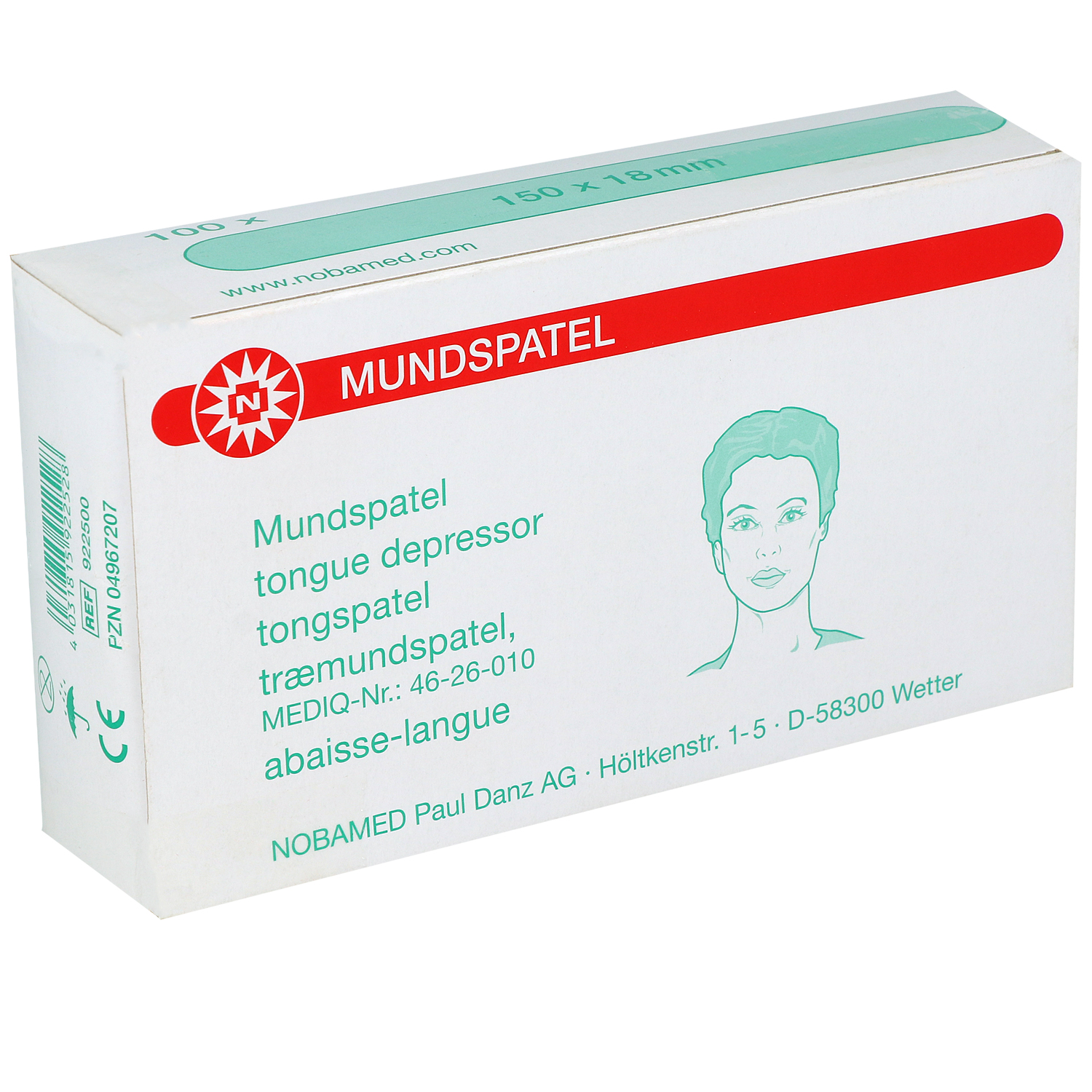Nobamed Holzmundspatel 150 mm x 18 mm