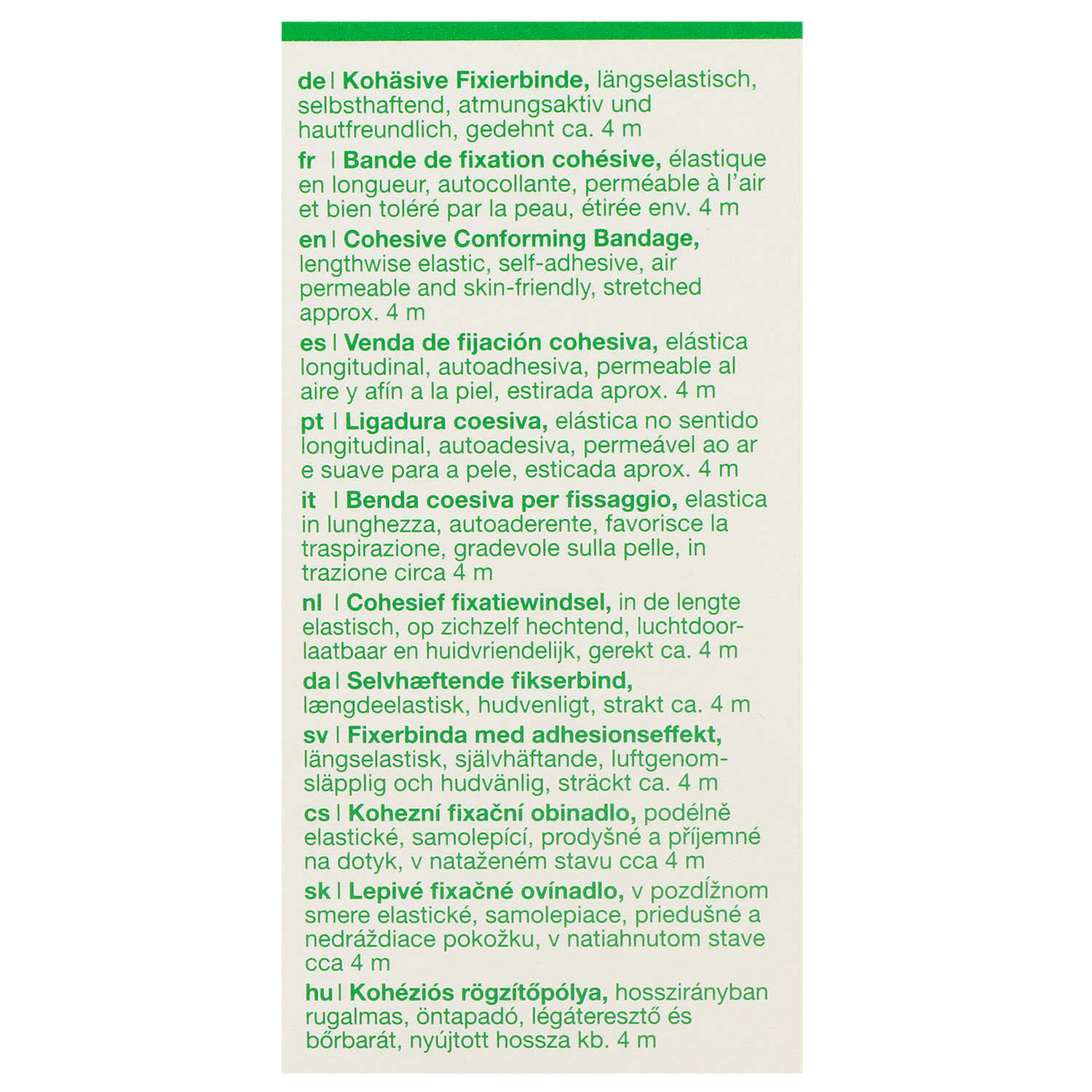 Mollelast haft latexfrei, weiß, kohäsive Fixierbinde, einzeln in Faltschachtel