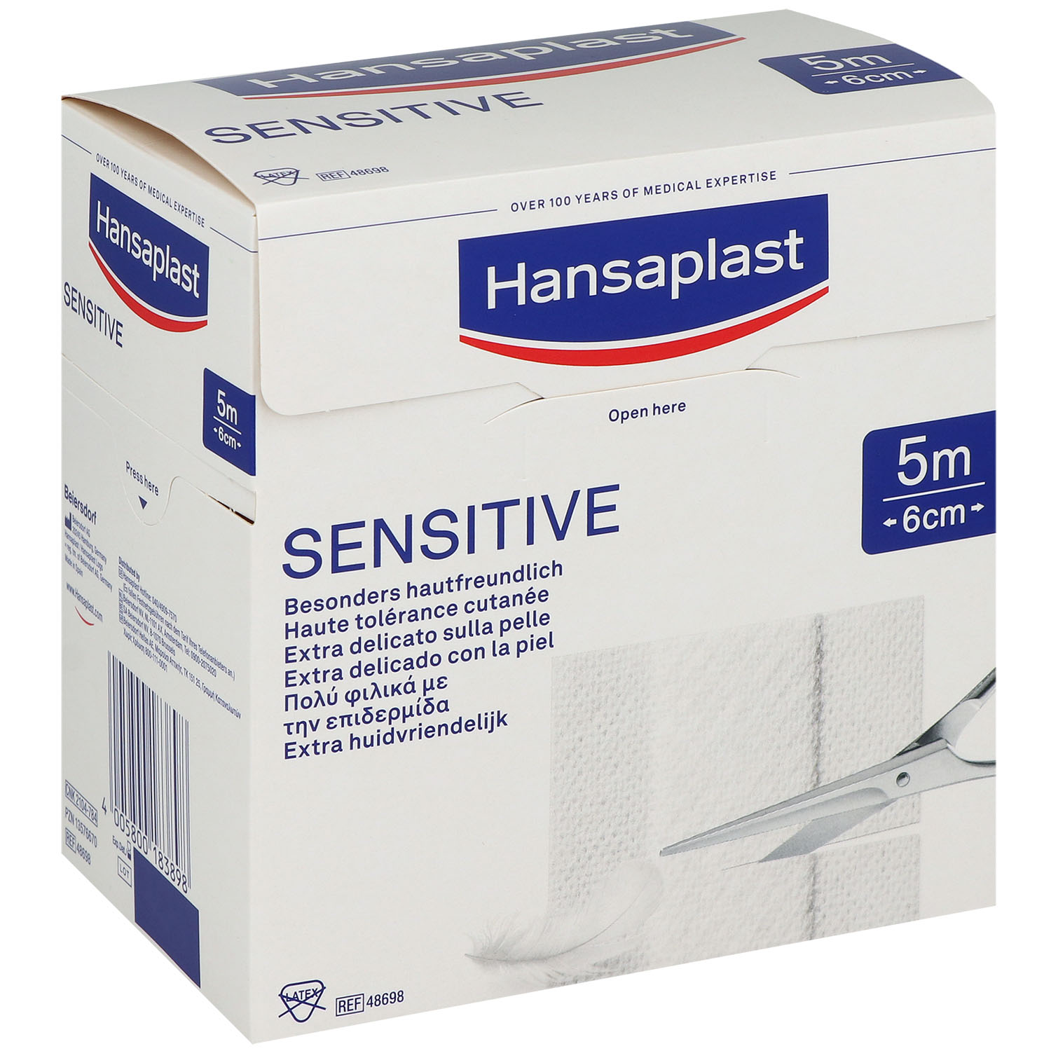 Hansaplast Sensitive 6 cm x 5 m - 1 St.