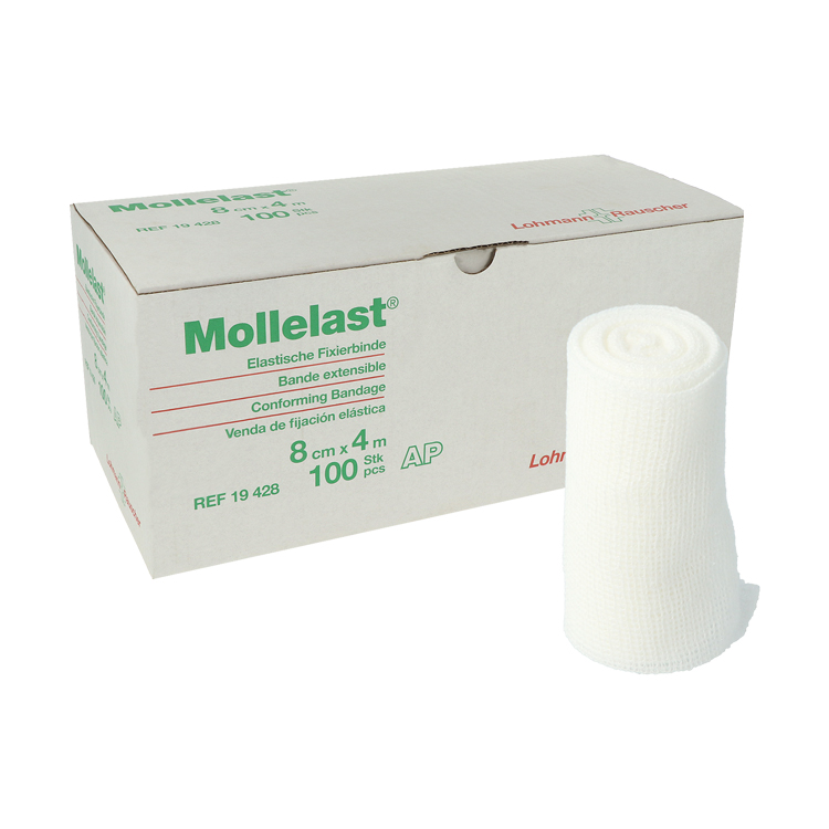 Mollelast 8 cm x 4 m Fixierbinden (100 Sück)