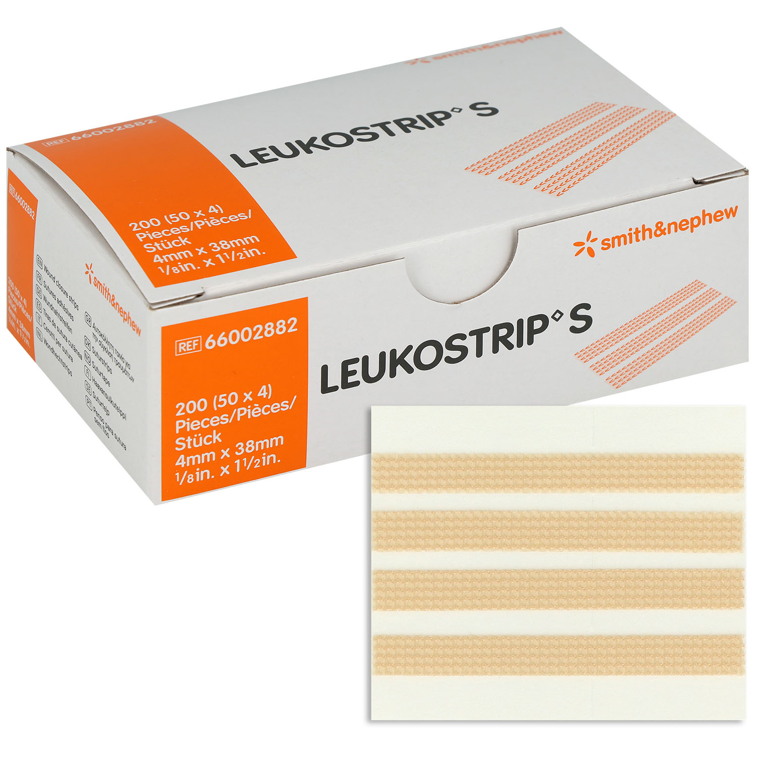 LEUKOSTRIP S Wundnahtstreifen steril 4 x 38 mm - 50 x 4 St.