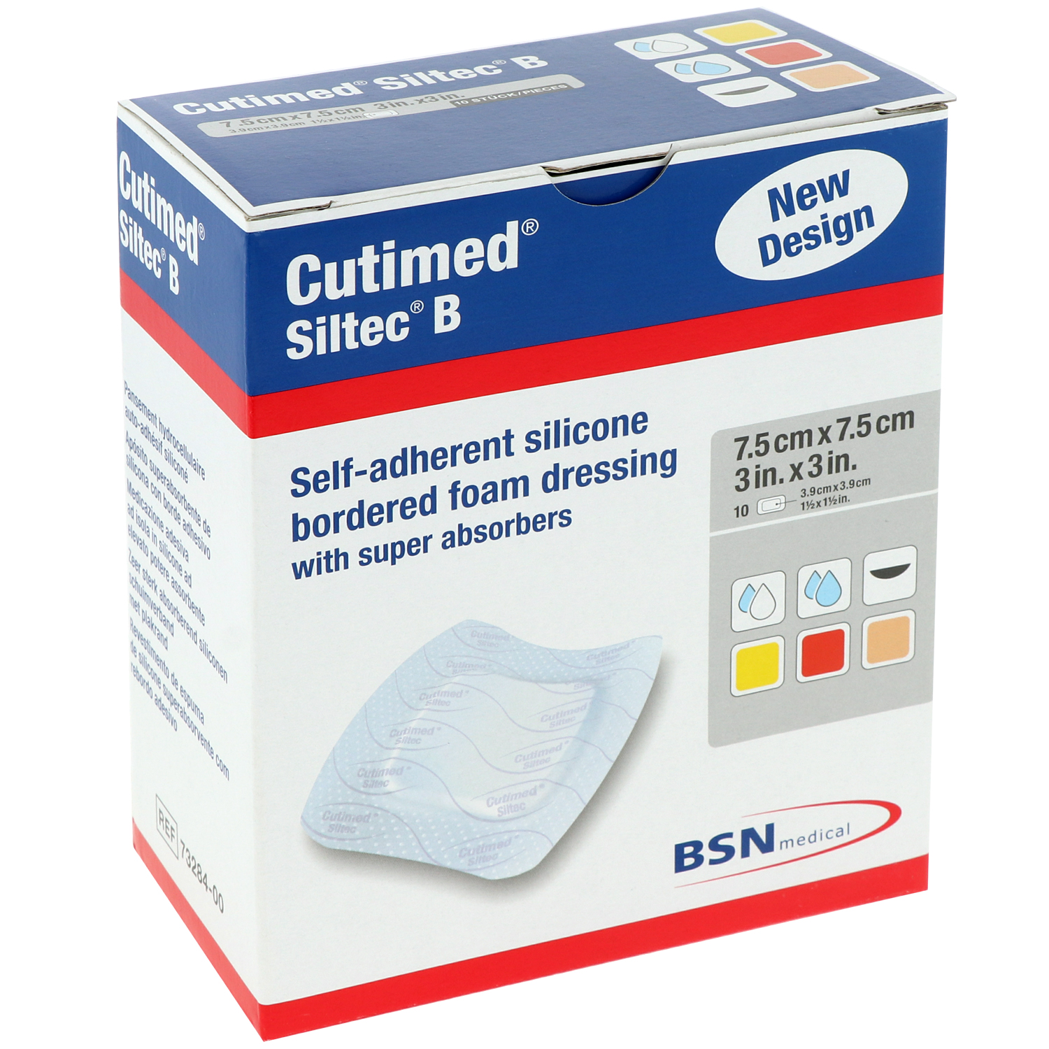 Cutimed Siltec B, hochabsorbierender Schaumverband
