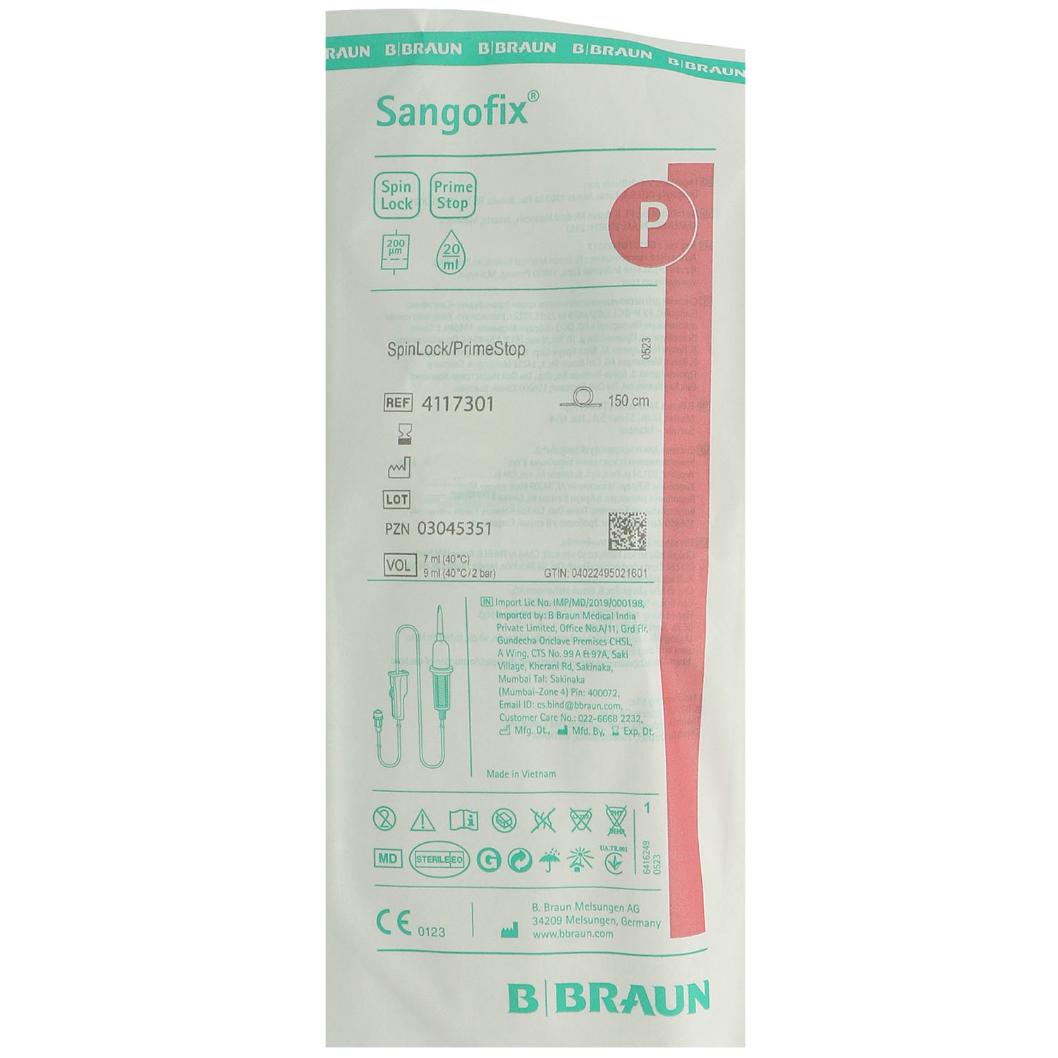 Sangofix B Transfusionsgerät Lock-Ansatz