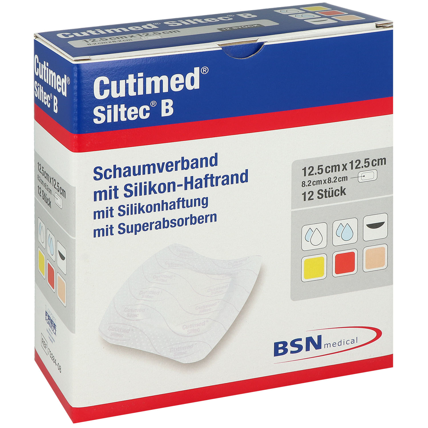 Cutimed Siltec B, hochabsorbierender Schaumverband