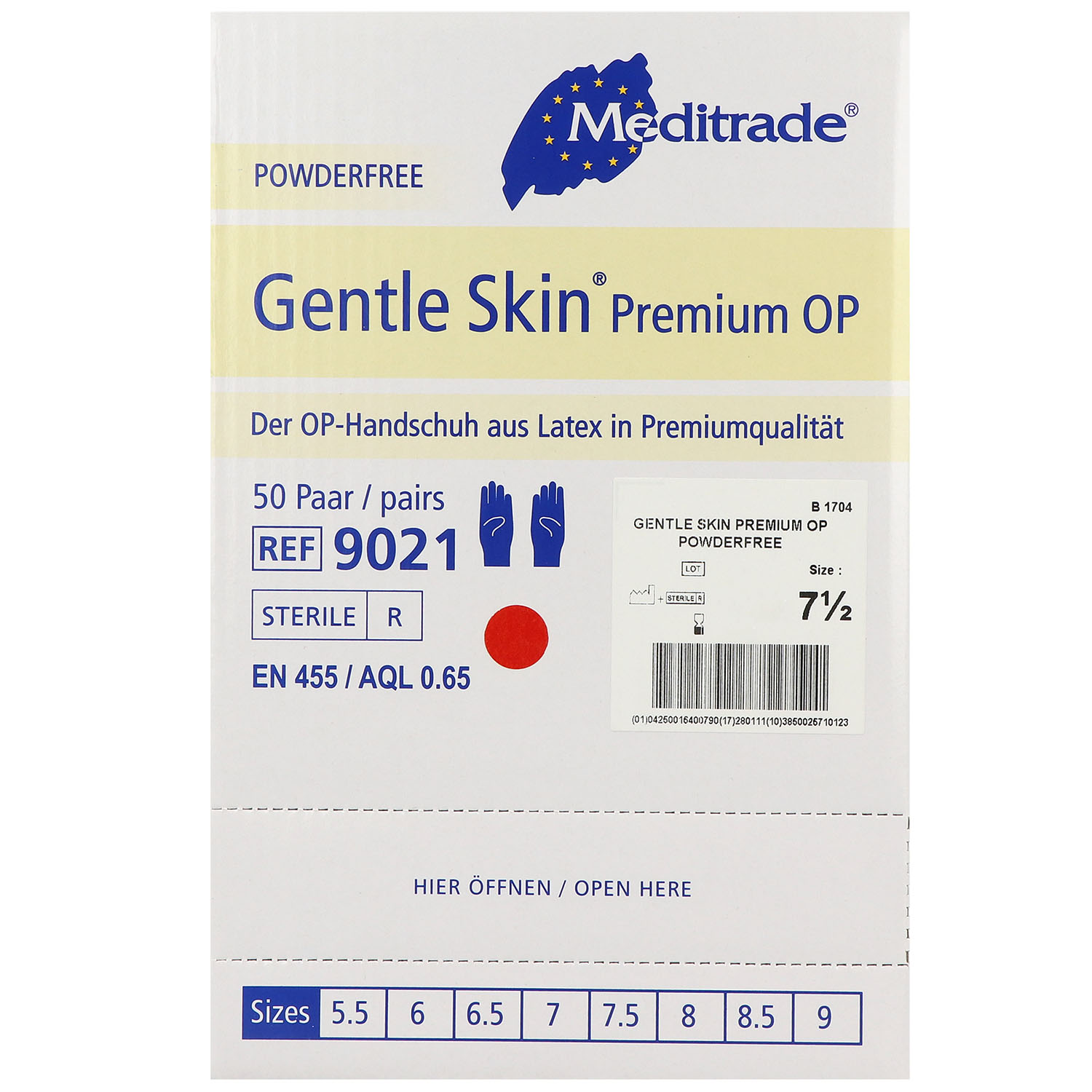 Gentle Skin Premium OP-Handschuhe Latex puderfrei steril,