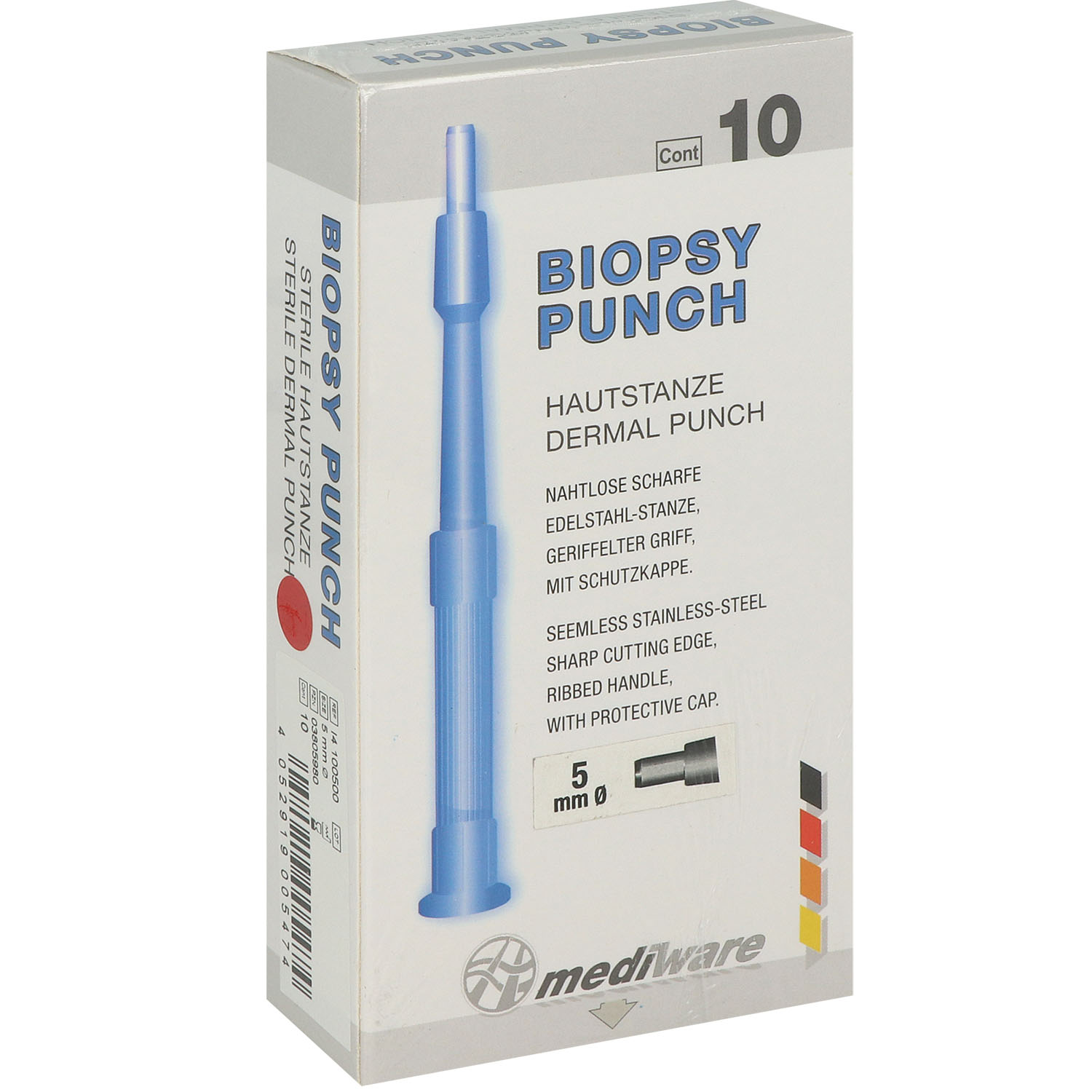 Biopsy Punch Hautstanze steril - 5 mm - 10 Stück