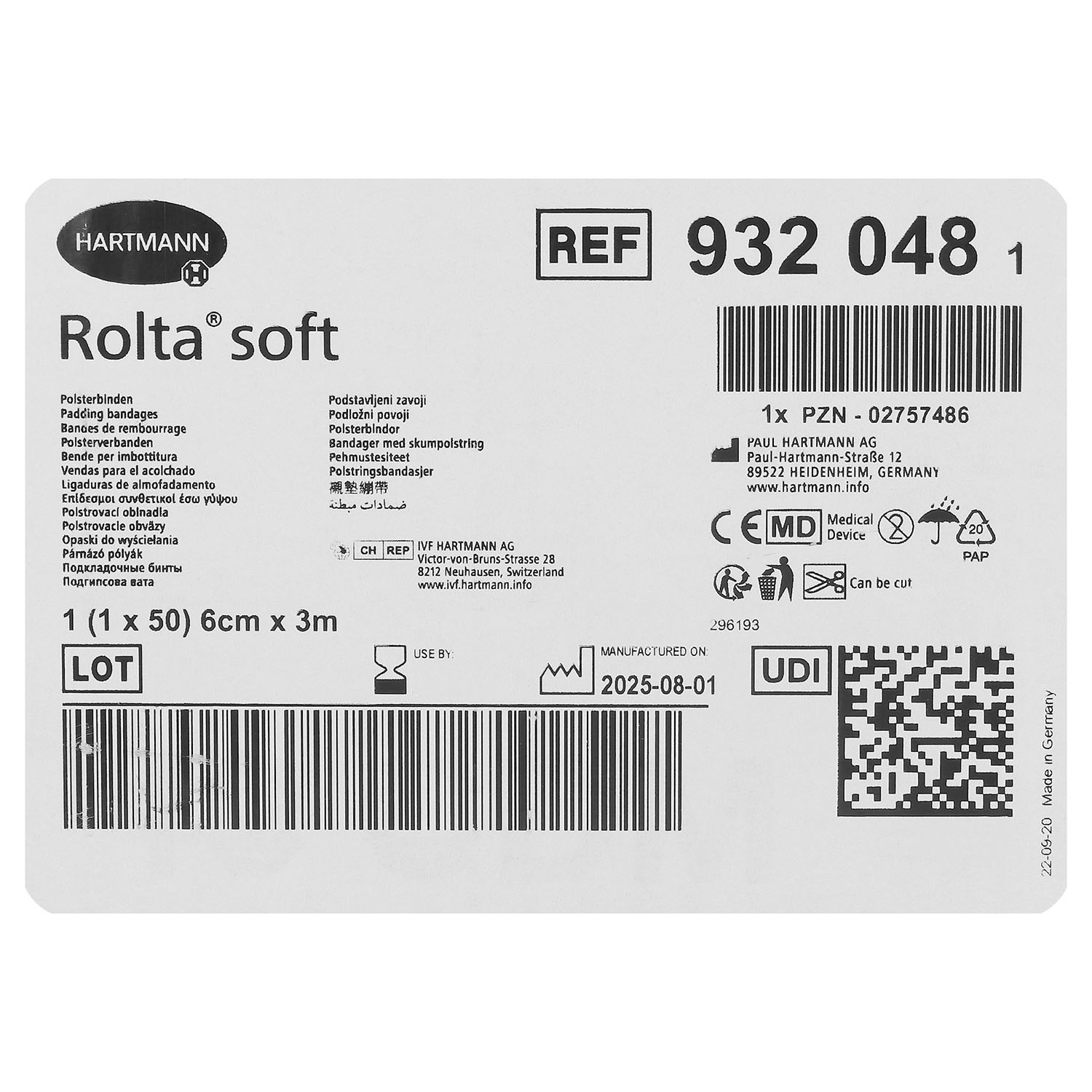 Rolta soft Synthetik-Wattebinden