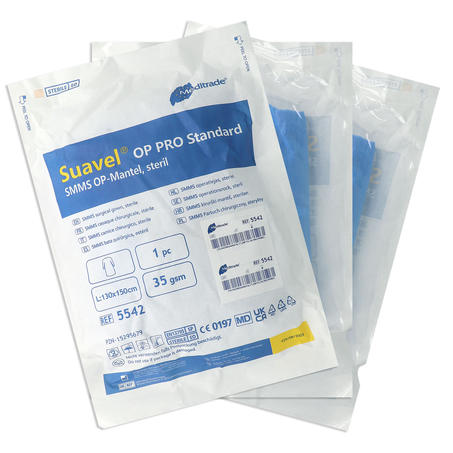 Suavel OP PRO Standard SMMS OP-Mantel Gr. L - Länge 130 cm