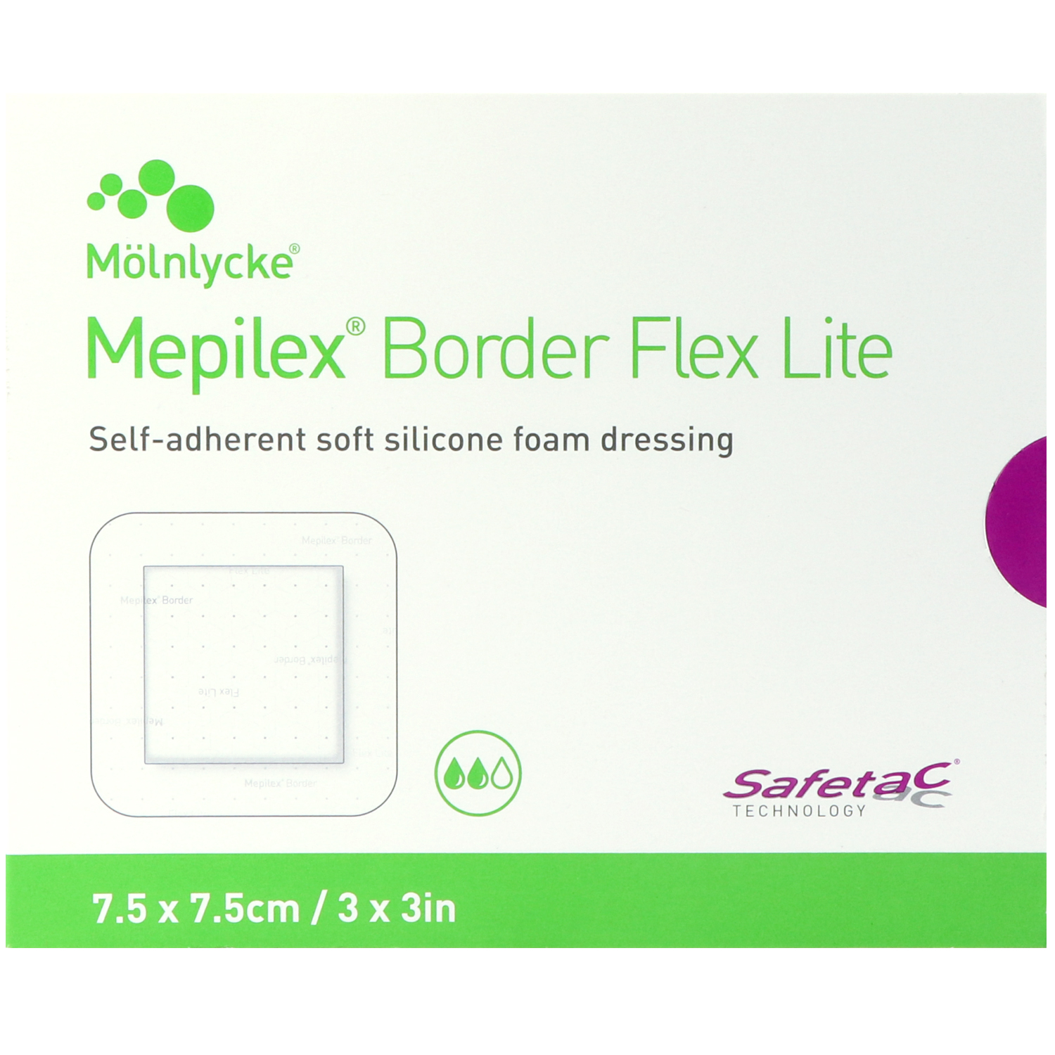 Mepilex Border Flex Lite, dünner Schaumverband, steril