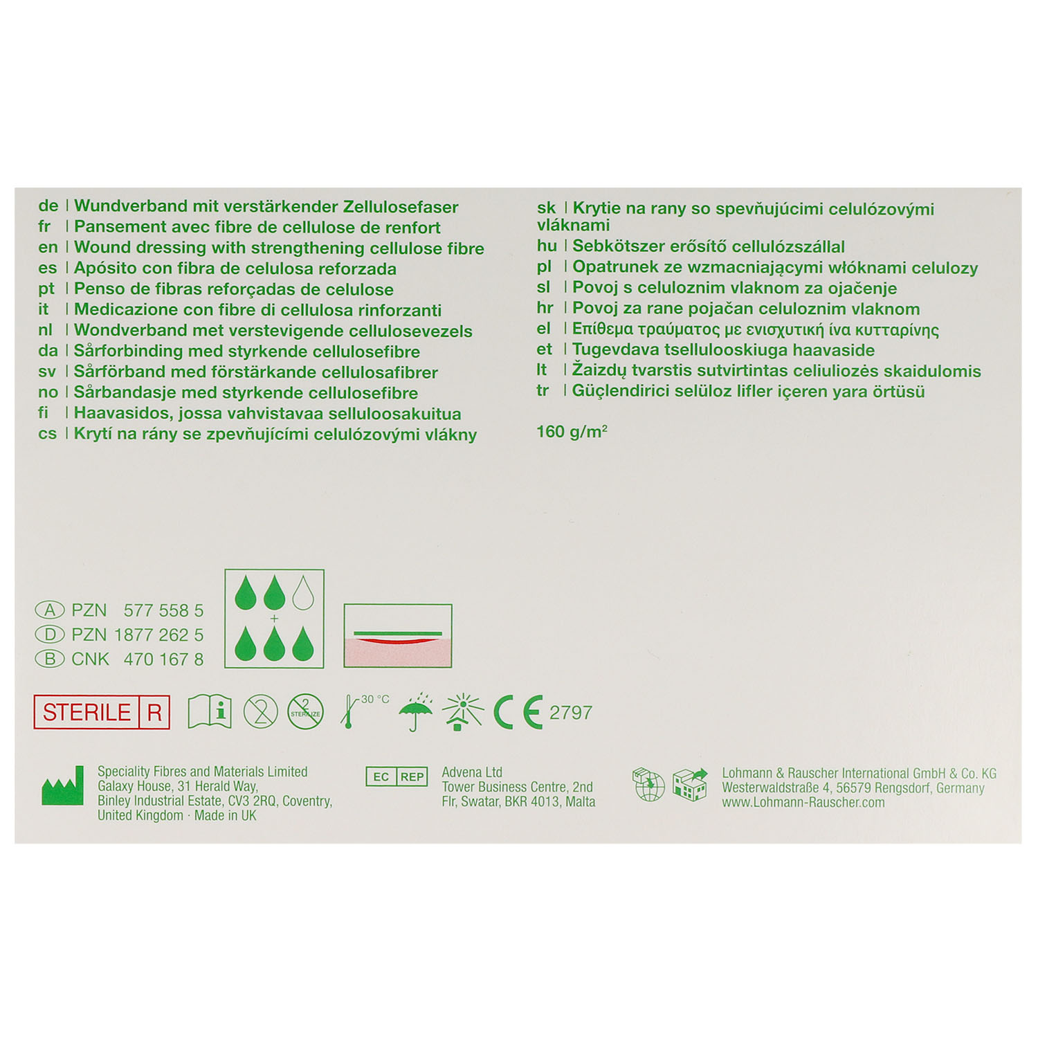 Suprasorb Liquacel Pro, hydroaktiver Wundverband, steril