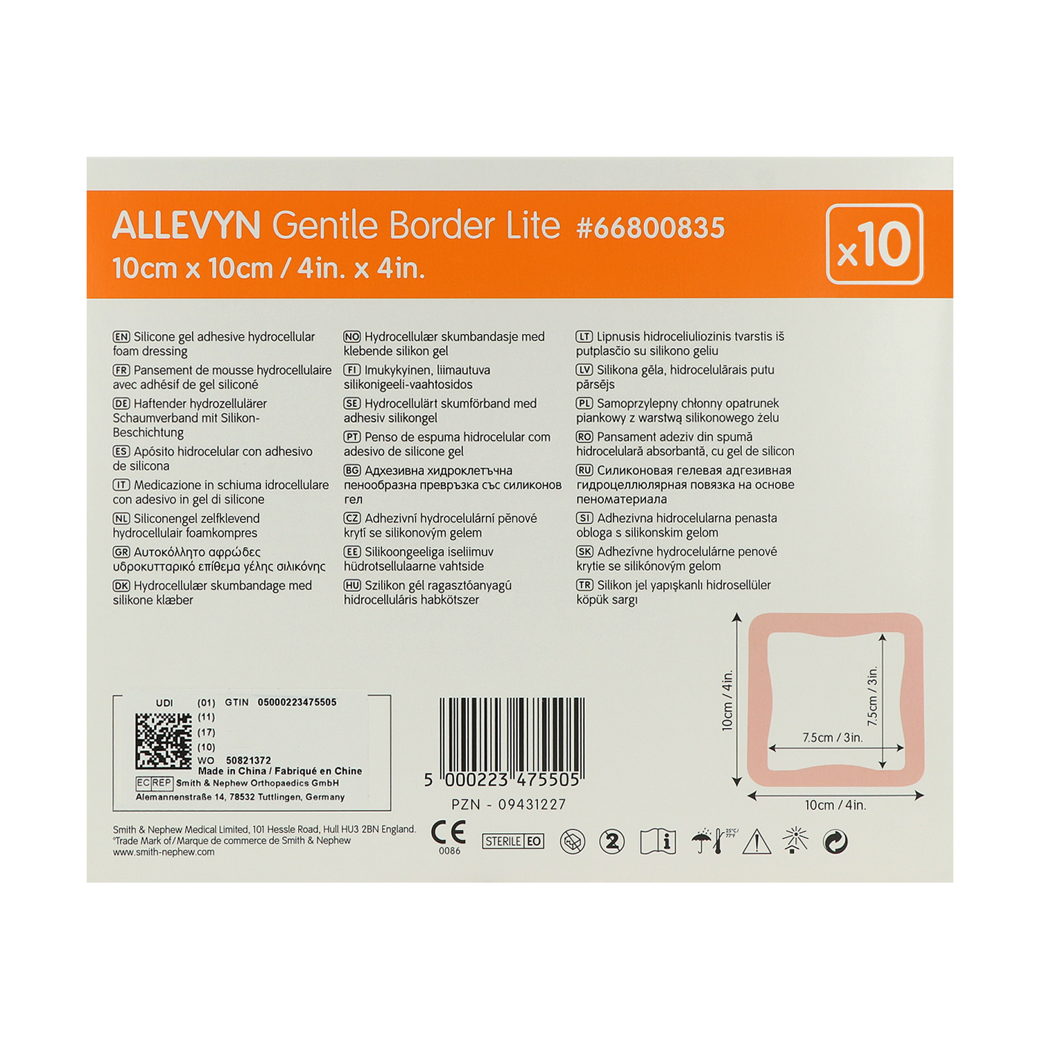 ALLEVYN Gentle Border Lite, Schaumverband