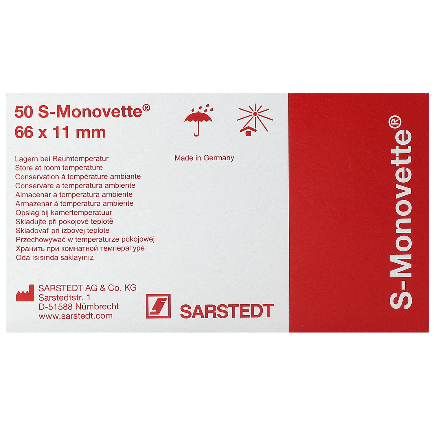 S-Monovette BSG-Citrat mit Kunststoffetikett