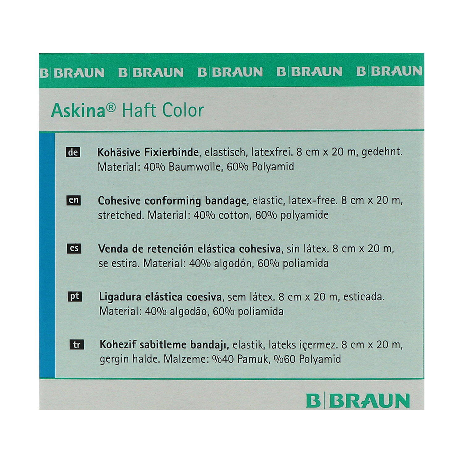 Askina Haft Color Haftbinde, farbige Haftbinde