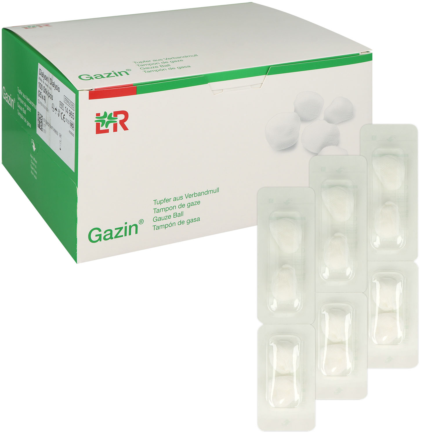 Gazin Tupfer Dialyse - à 2 + 220-fädig in Papier/ Folie