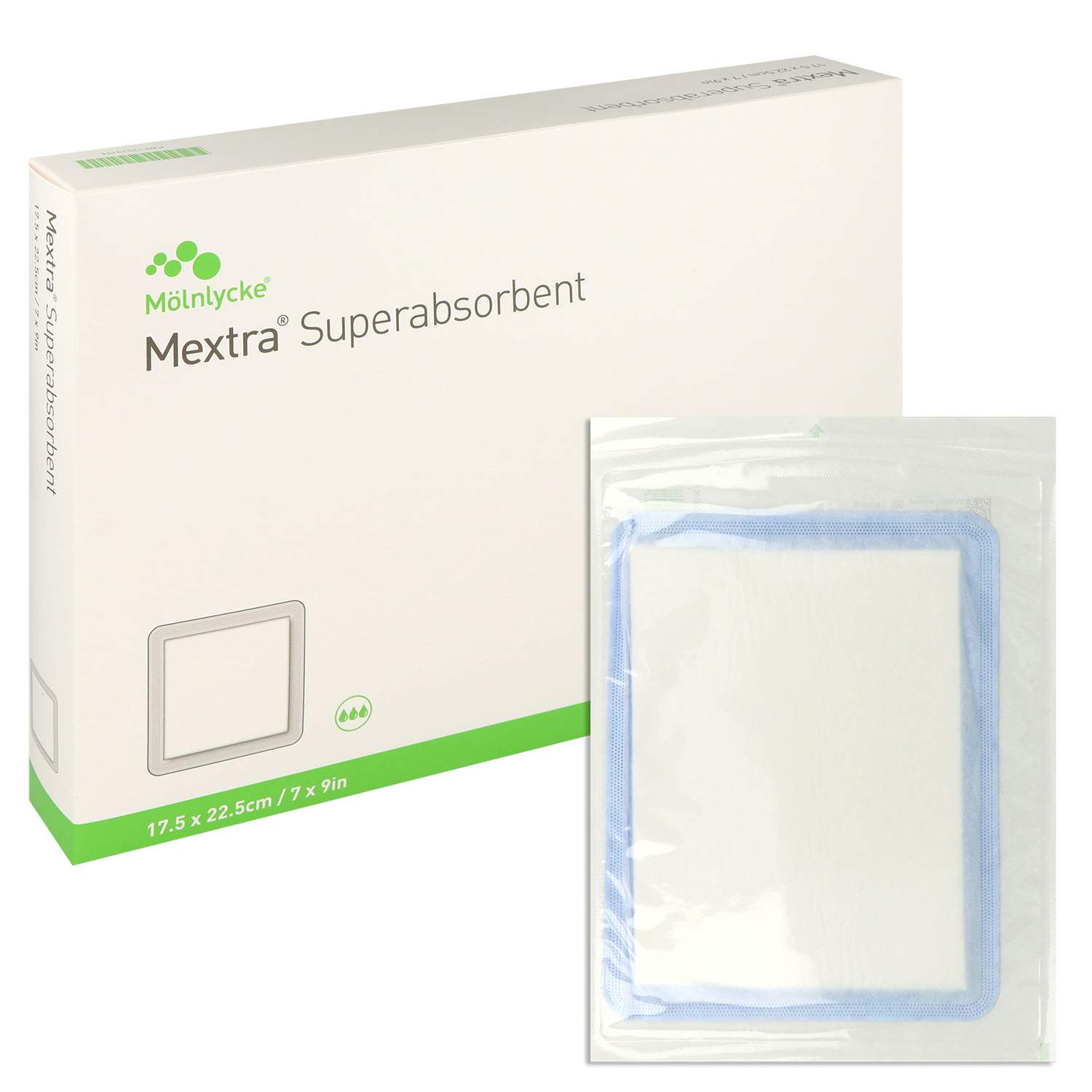 MEXTRA Superabsorbent Verband 17,5 x 22,5 cm - 10 St.