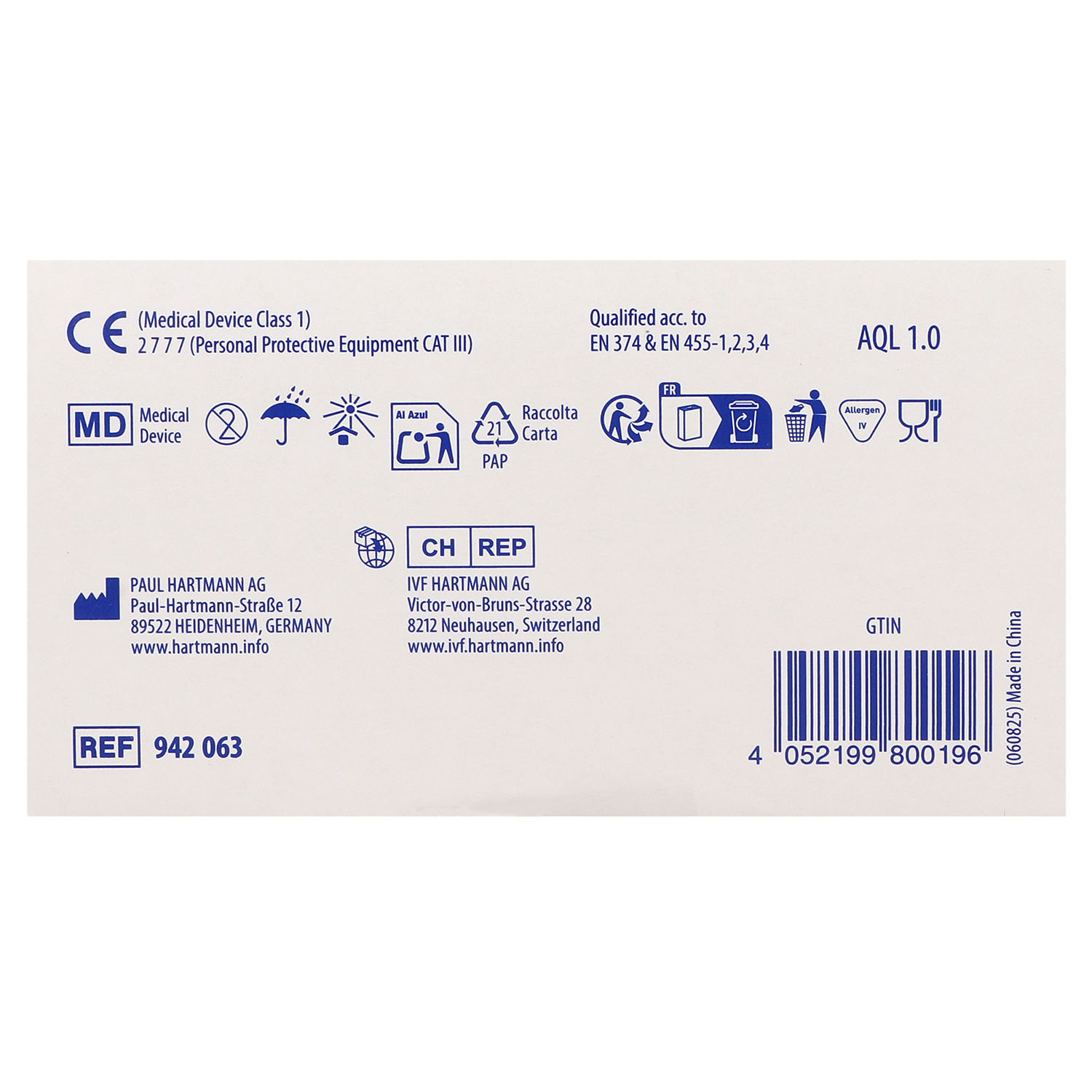 Peha-soft Nitrile Blue, unsteril, im Spenderkarton