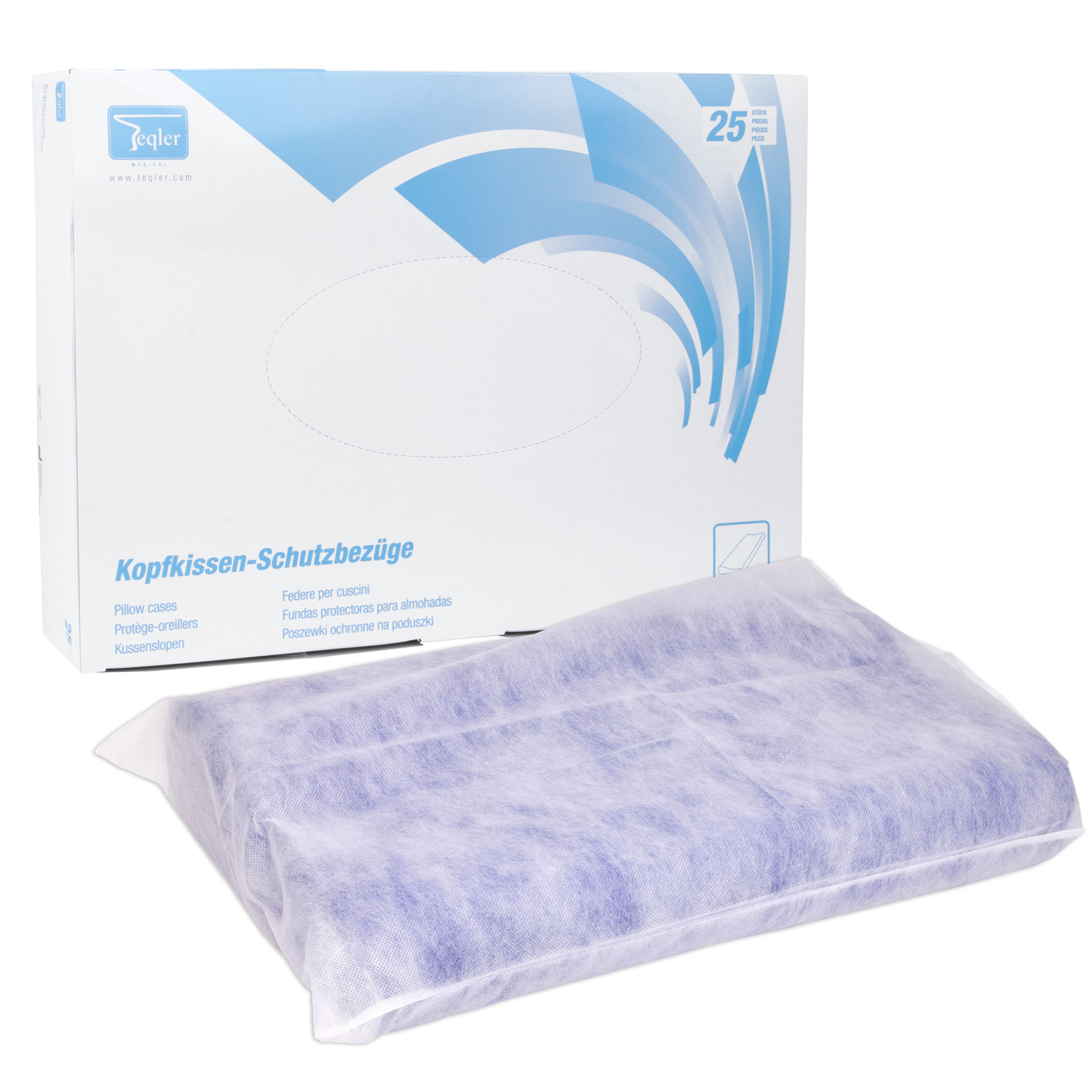 Teqler Kopfkissen-Schutzbezüge aus Vliesstoff 60 x 38 cm - 25 St.