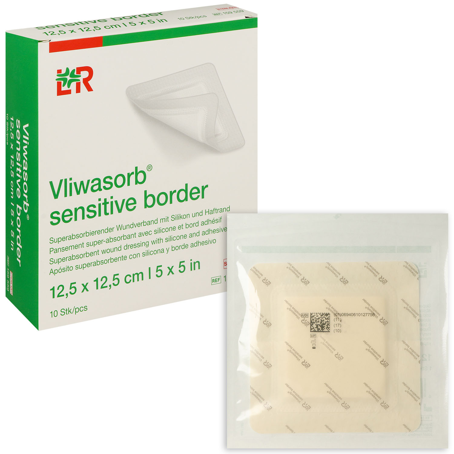 Vliwasorb sensitive border, superabsorbierender Wundverband, steril