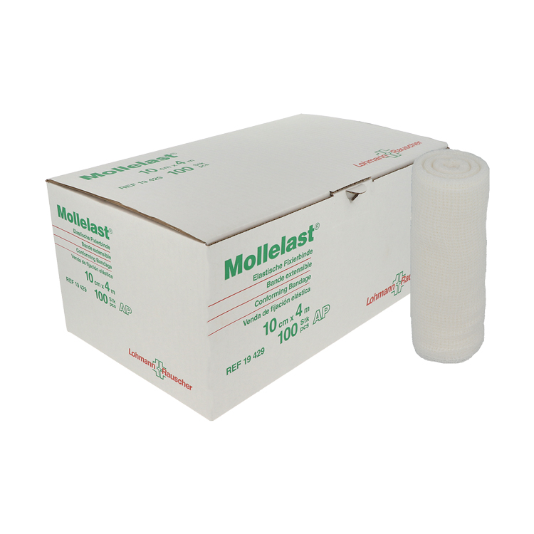 Mollelast 10 cm x 4 m Fixierbinden (100 Sück)