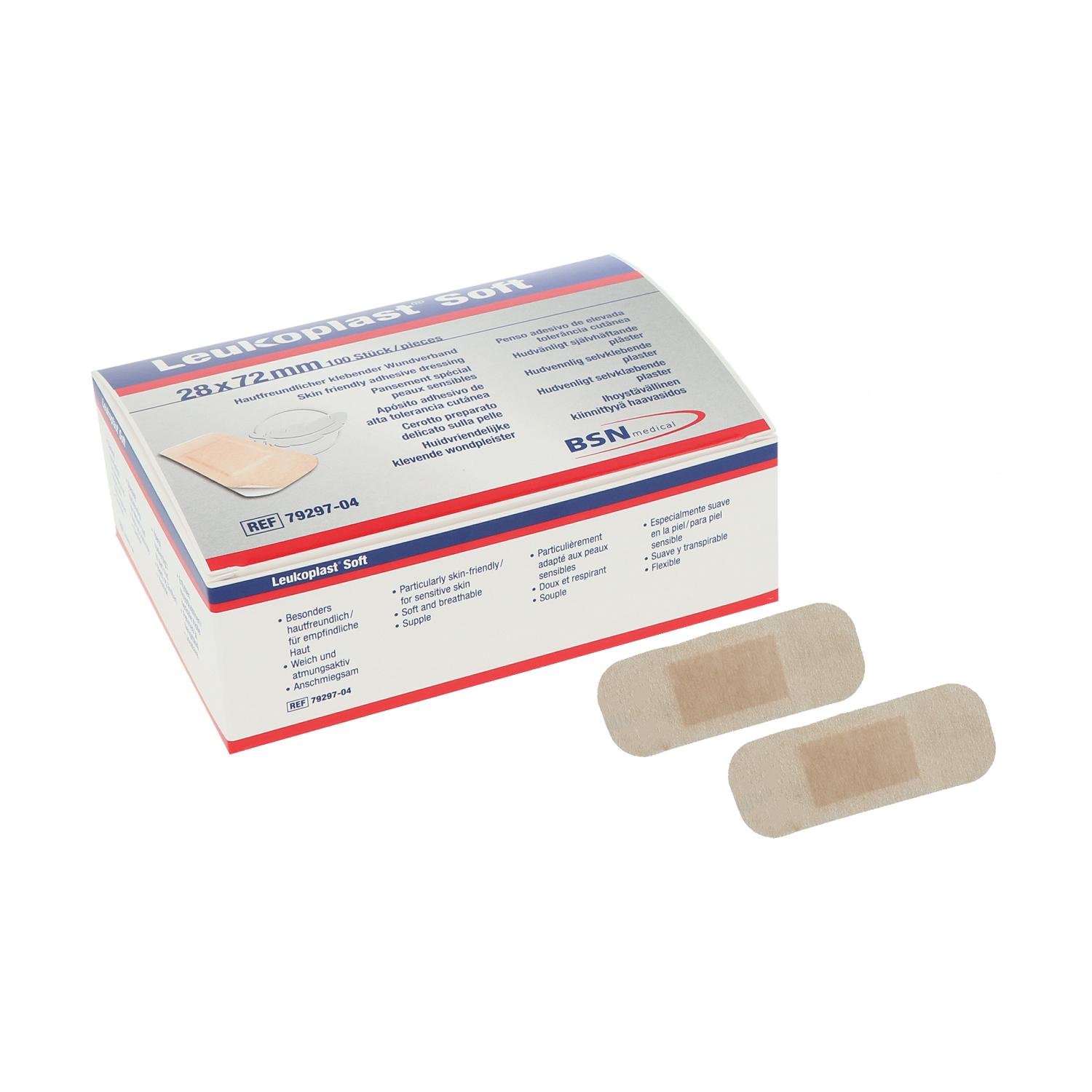 Leukoplast 28 x 72 mm (100 St.) soft strips