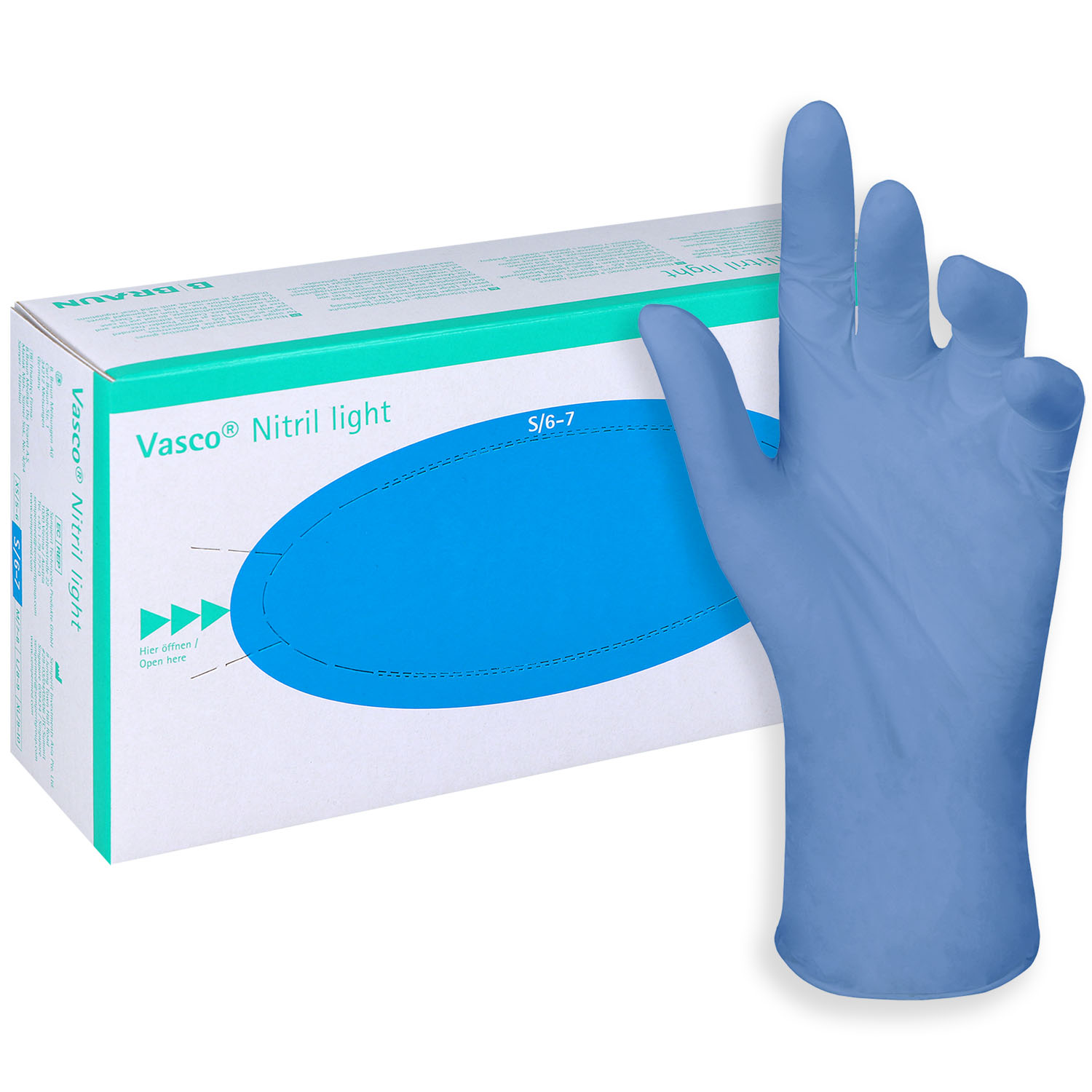 VASCO Nitril light Untersuchungshandschuhe Gr. S - 100 St.