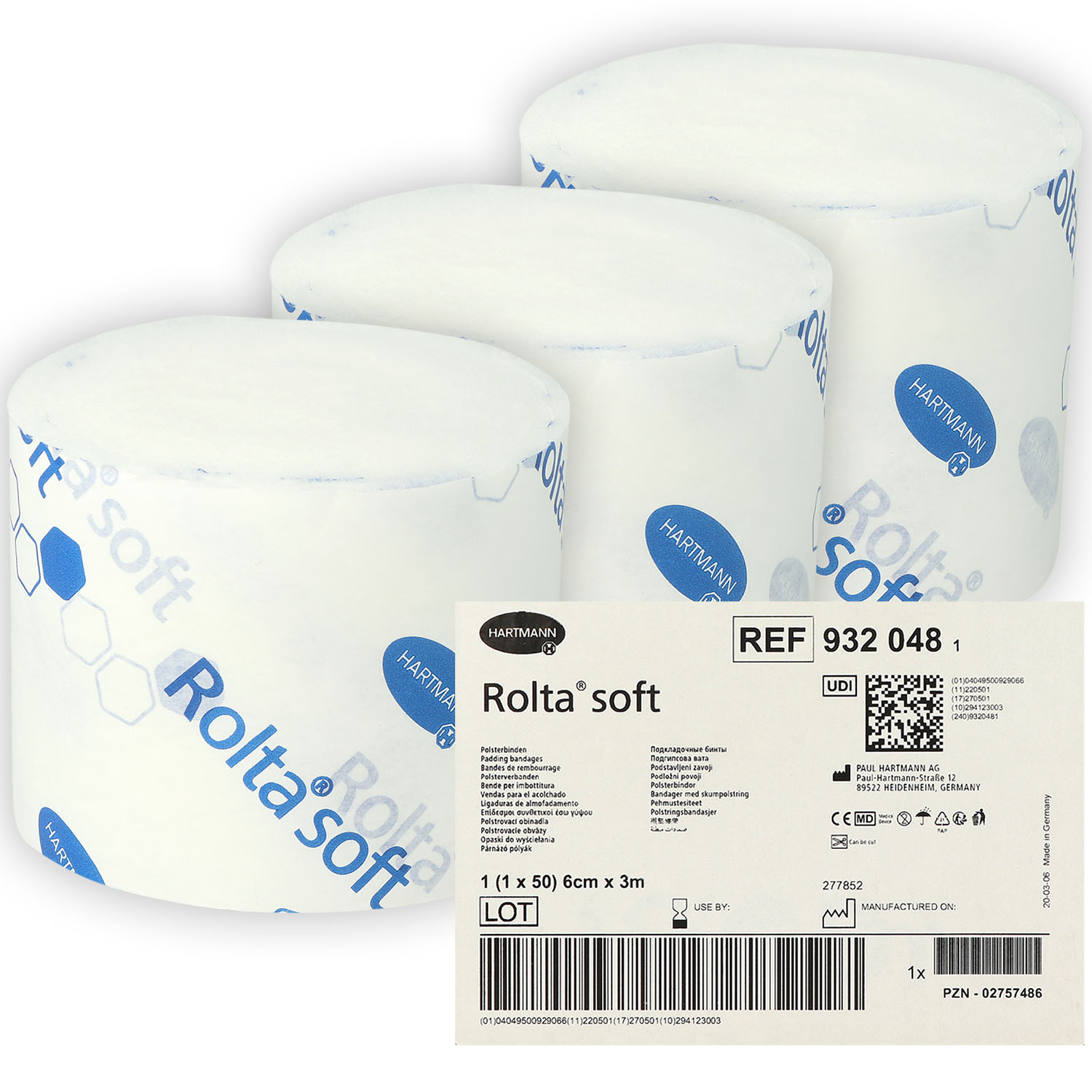 Rolta soft 6 cm x 3 m - 1 x 50 St. Synthetik-Wattebinden