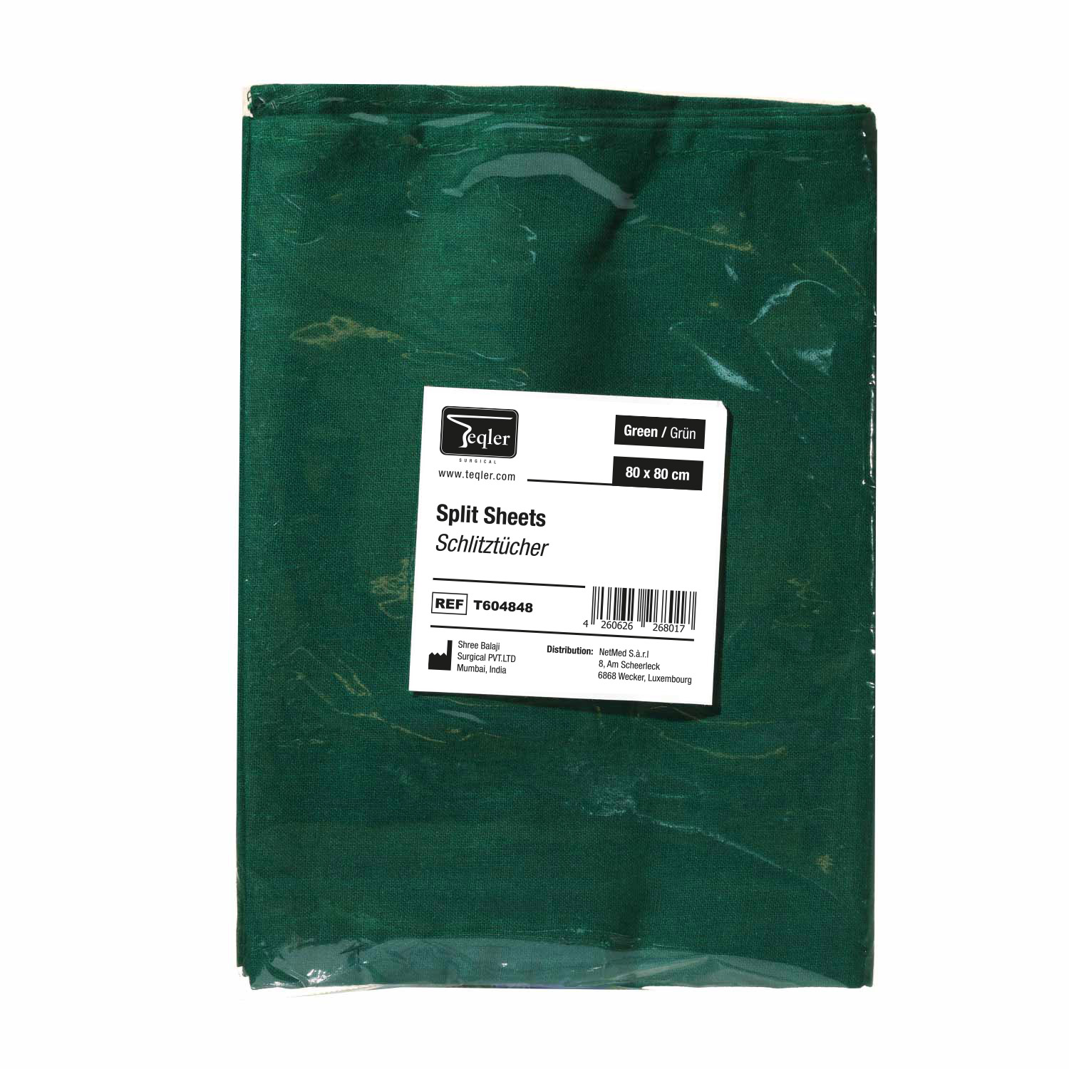 Teqler wiederverwendbares Schlitztuch aus Baumwolle