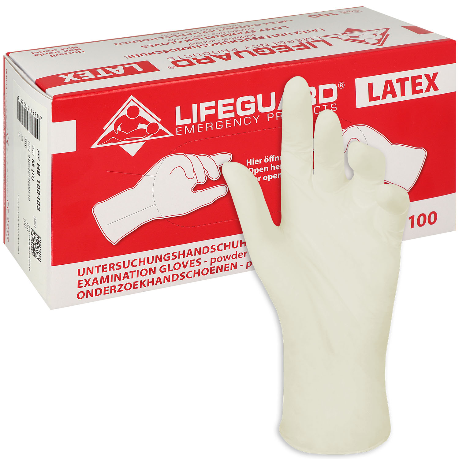 Lifeguard Latex Untersuchungshandschuhe puderfrei