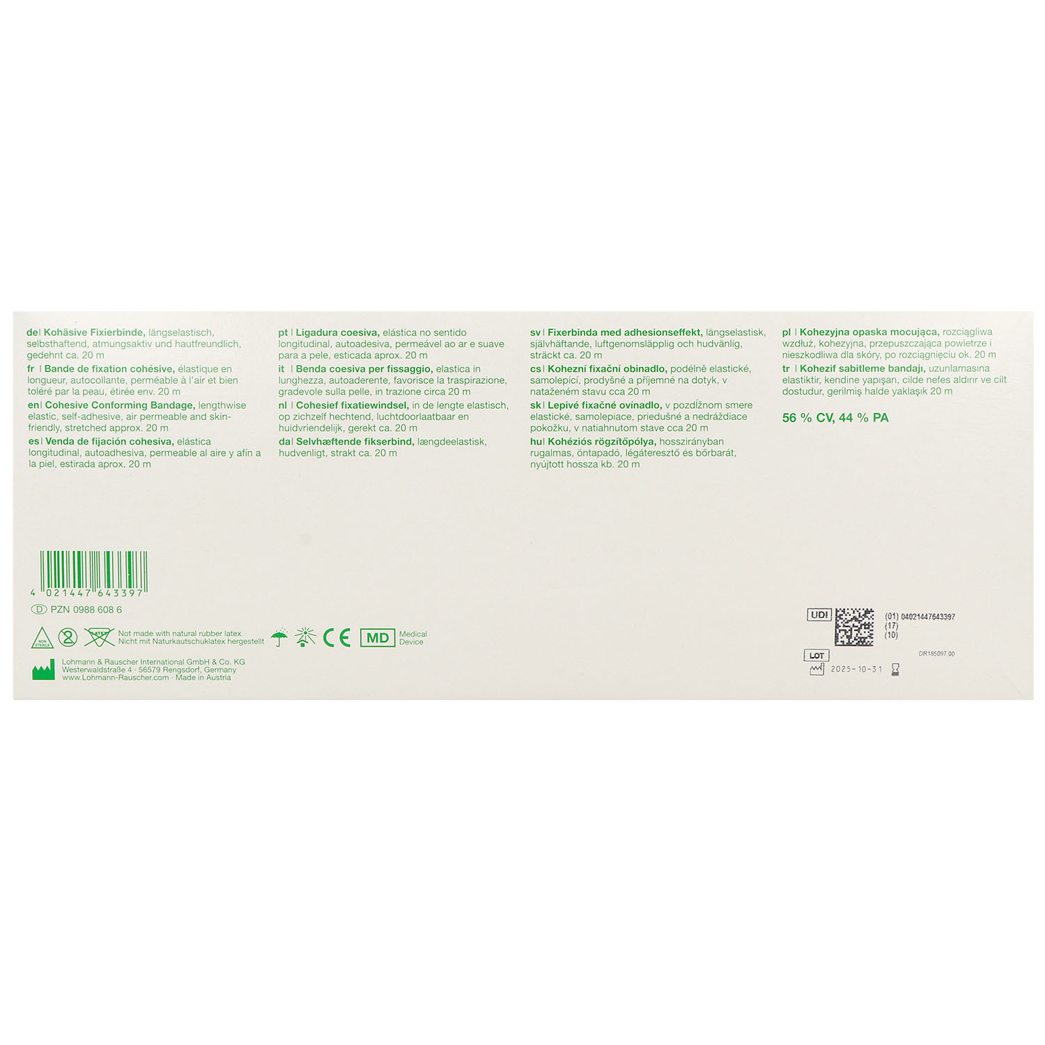 MOLLELAST haft Binden latexfrei, blau