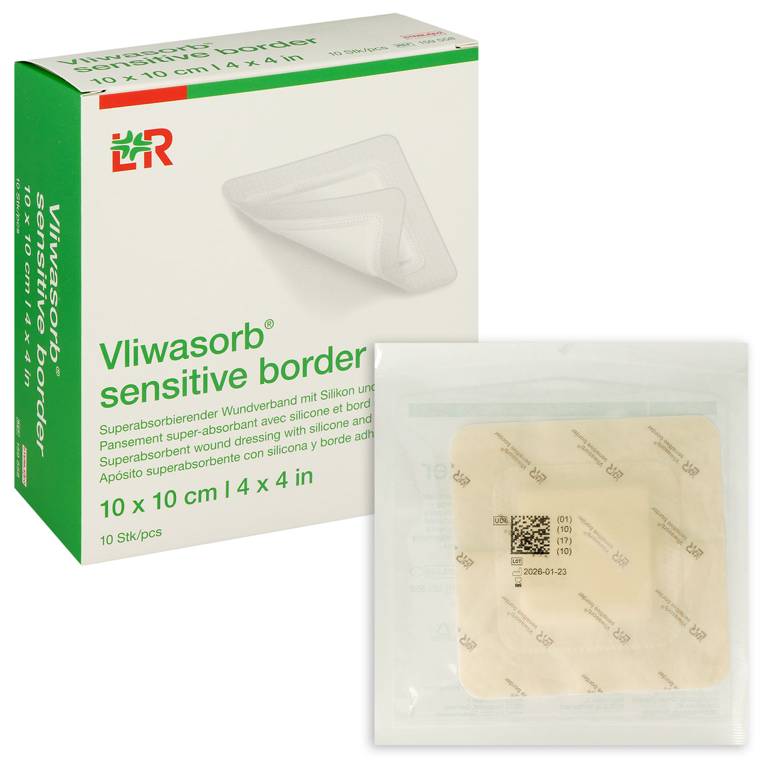 Vliwasorb sensitive border, superabsorbierender Wundverband, steril