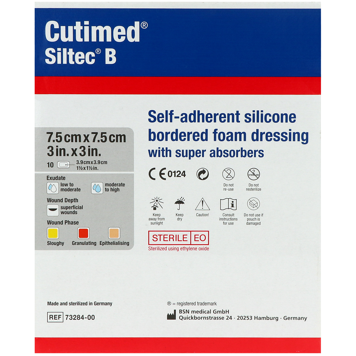 Cutimed Siltec B, hochabsorbierender Schaumverband