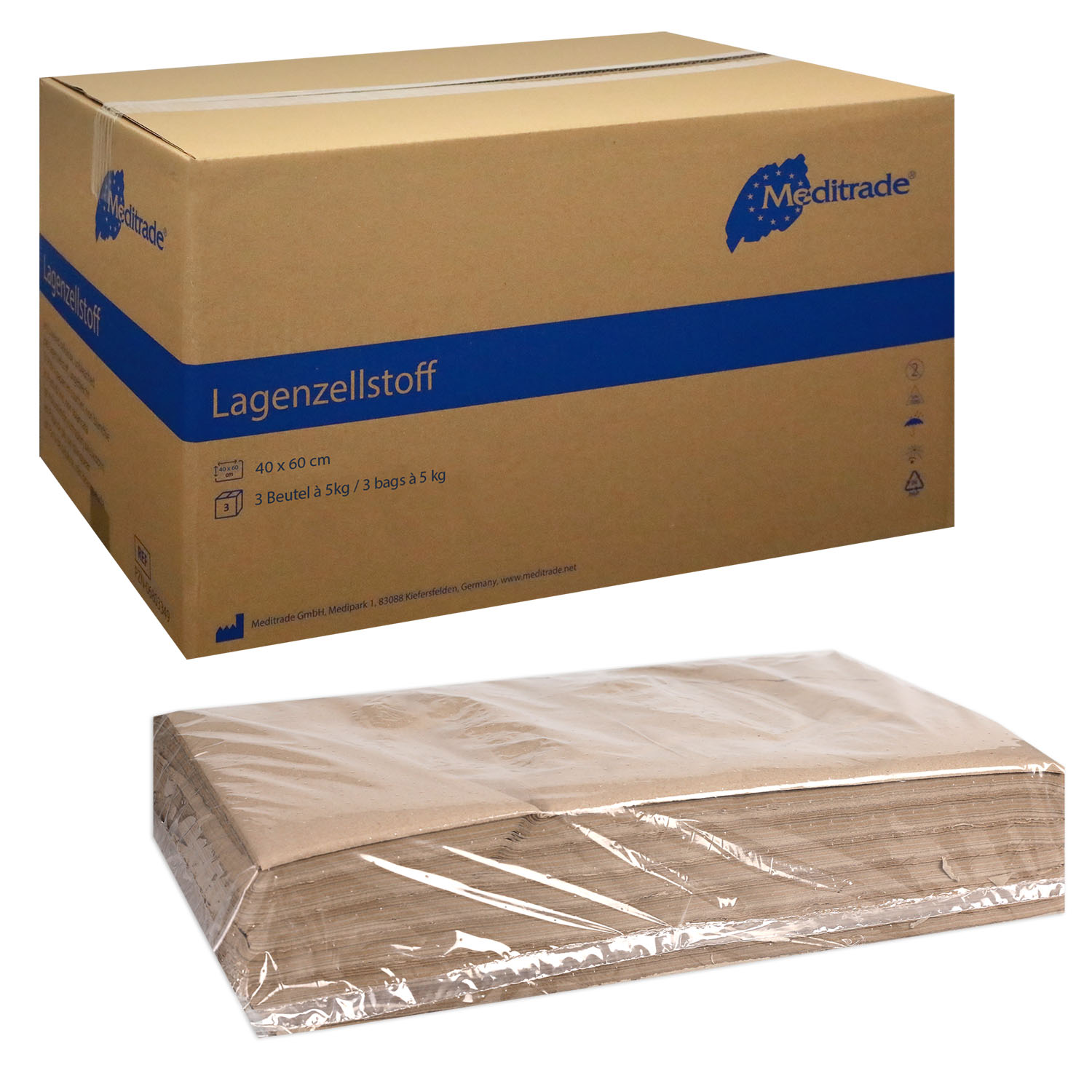 Zellstoff ungebleicht in Lagen