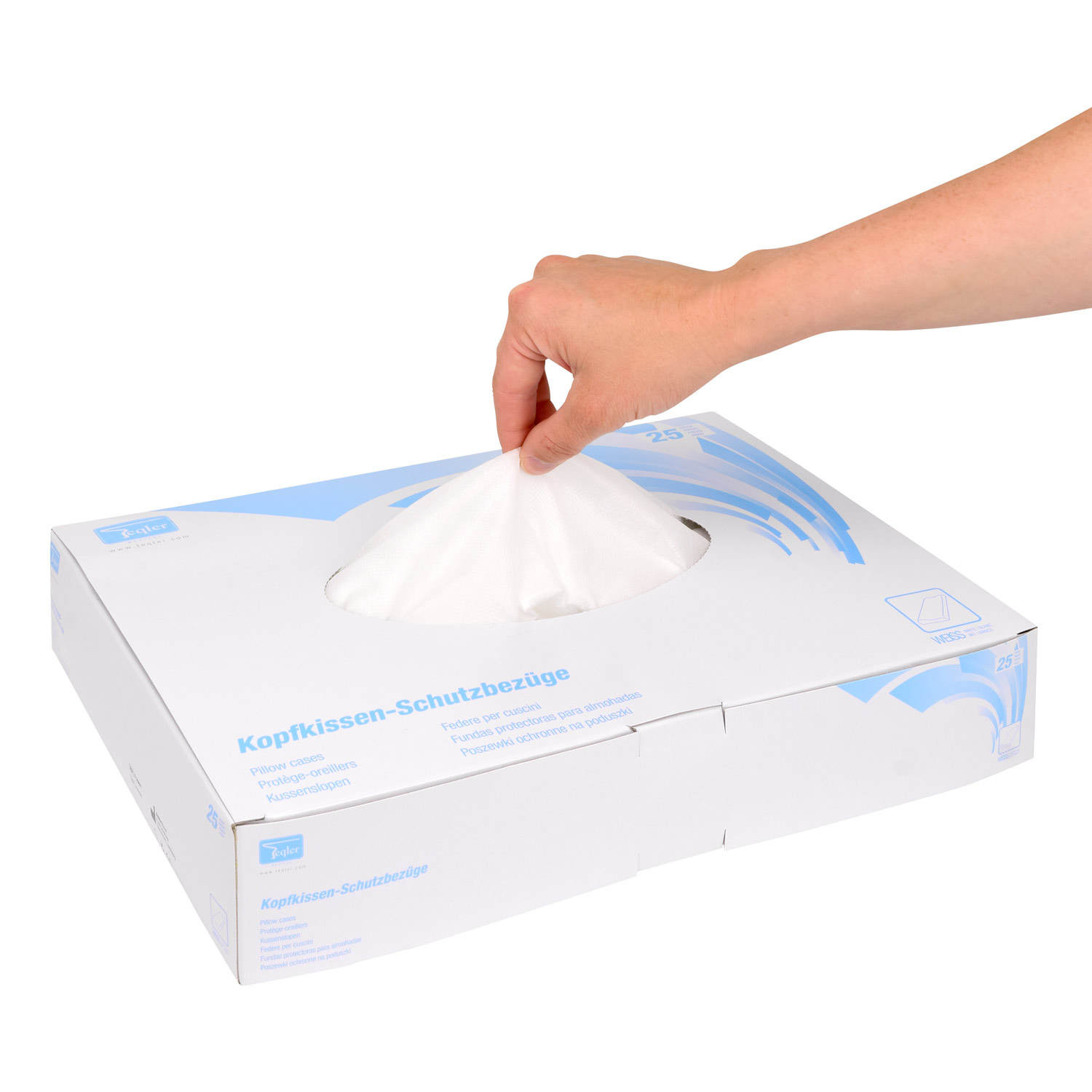 Teqler Kopfkissen-Schutzbezüge aus Vliesstoff 60 x 38 cm - 25 St.