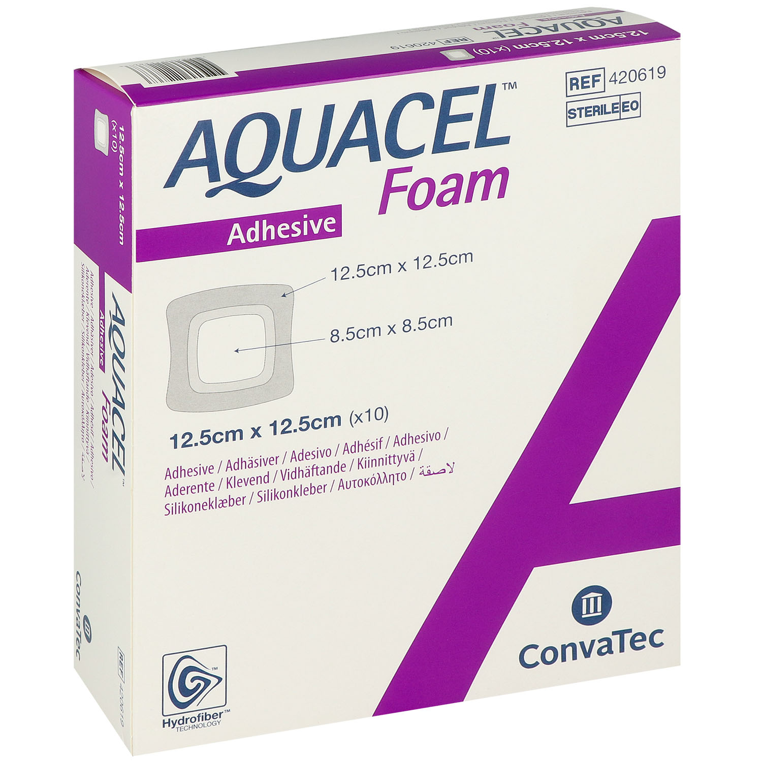 Aquacel Foam adhäsiv 12.5 x 12.5 cm - 10 St.
