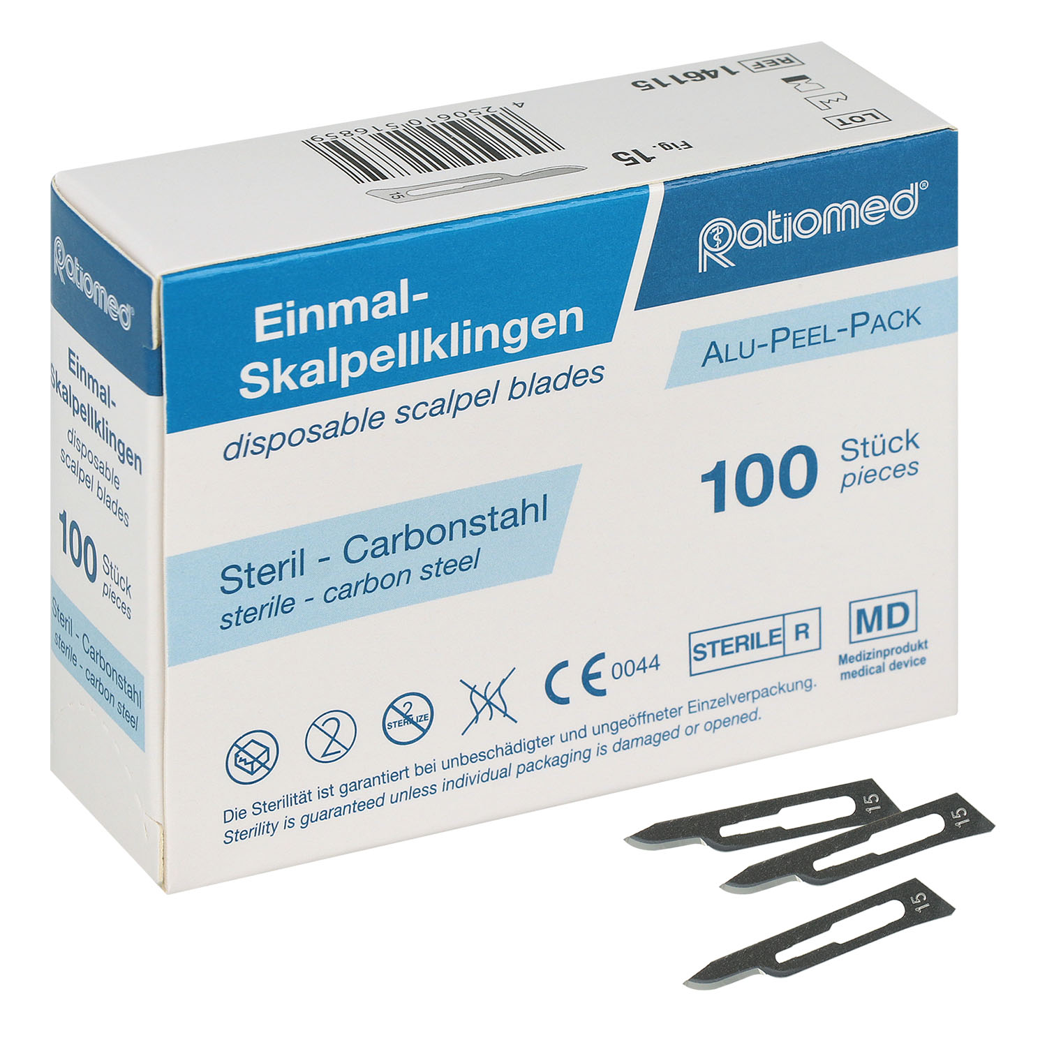 Einmal-Skalpellklingen ratiomed Fig. 15 - 100 St.