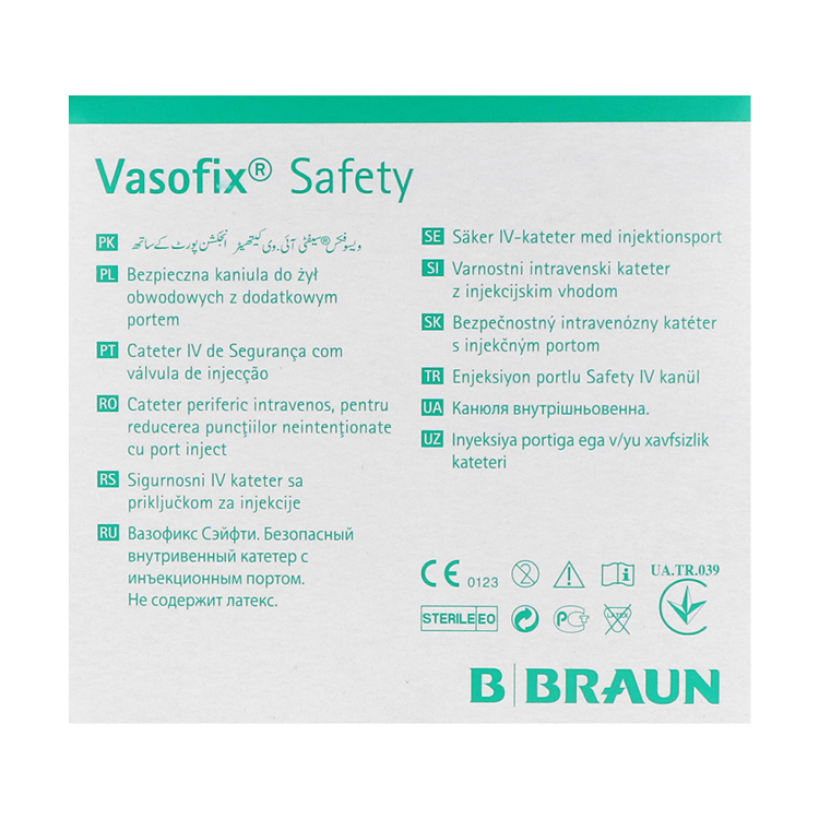 Vasofix Safety, Sicherheitsvenenverweilkanüle mit Zuspritzport