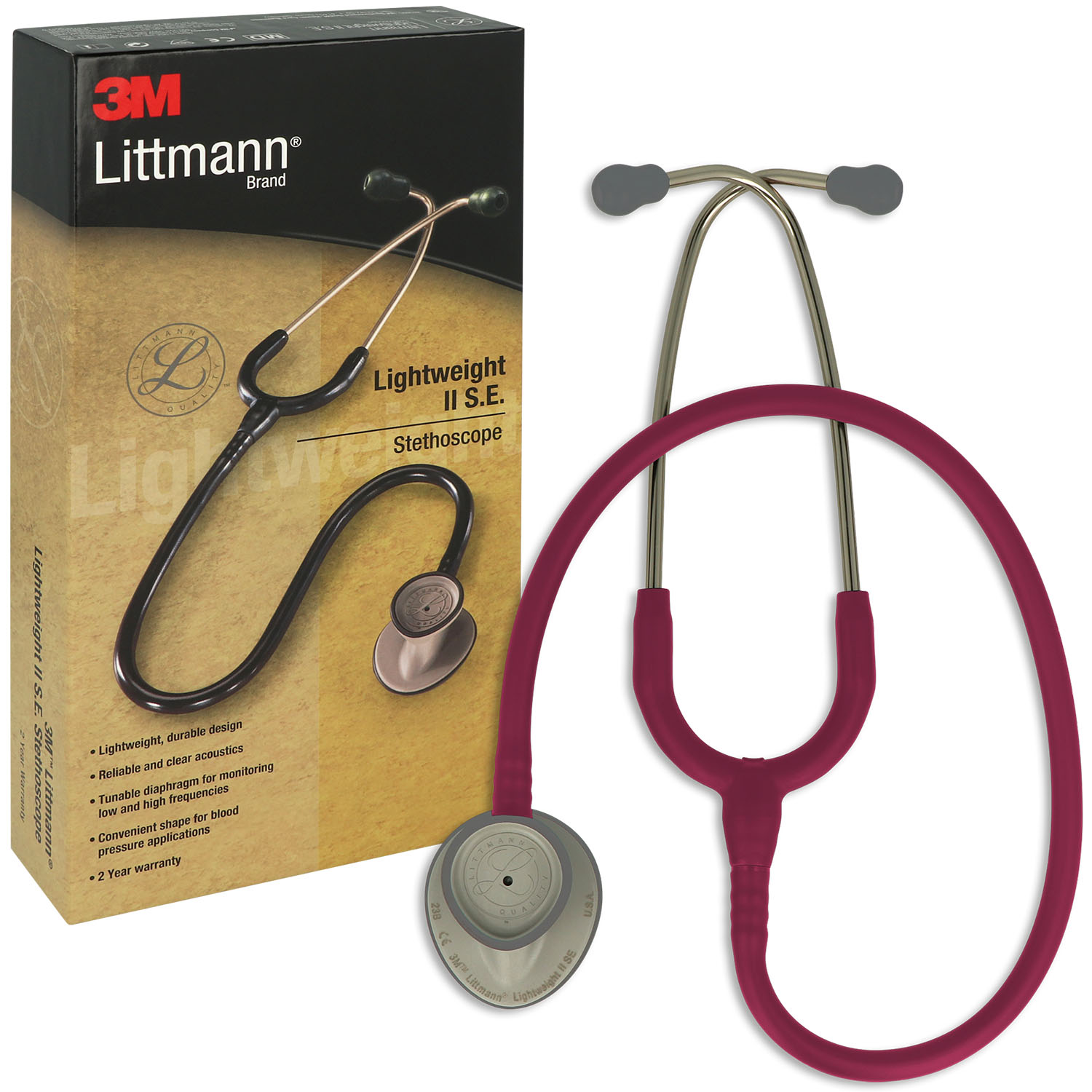 Littmann Lightweight II S.E. Stethoskop burgund
